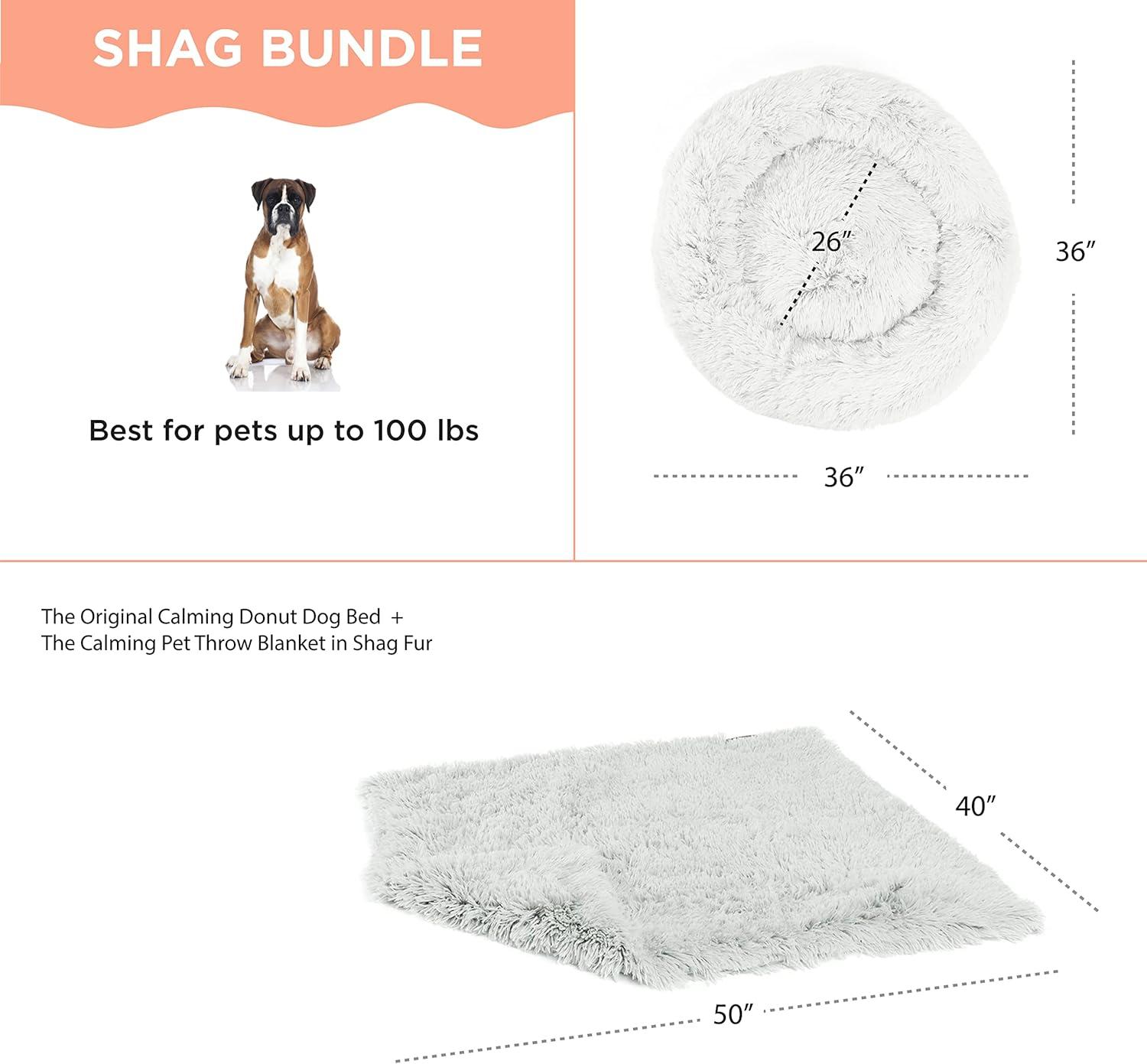 Large Orthopedic Elevated Gray Vegan Nylon Donut Pet Bed