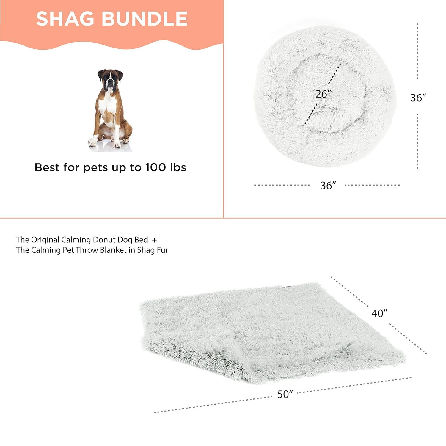 Large Orthopedic Elevated Gray Vegan Nylon Donut Pet Bed