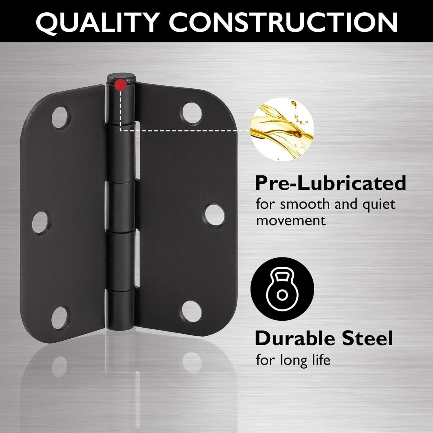 Design House 3.5" H x 3.5" W Butt Bearing Door Hinge (Set of 10)