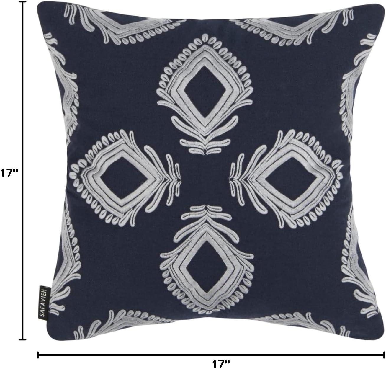 Blossom Pillow - Navy/Periwinkle - 16"X16" - Safavieh