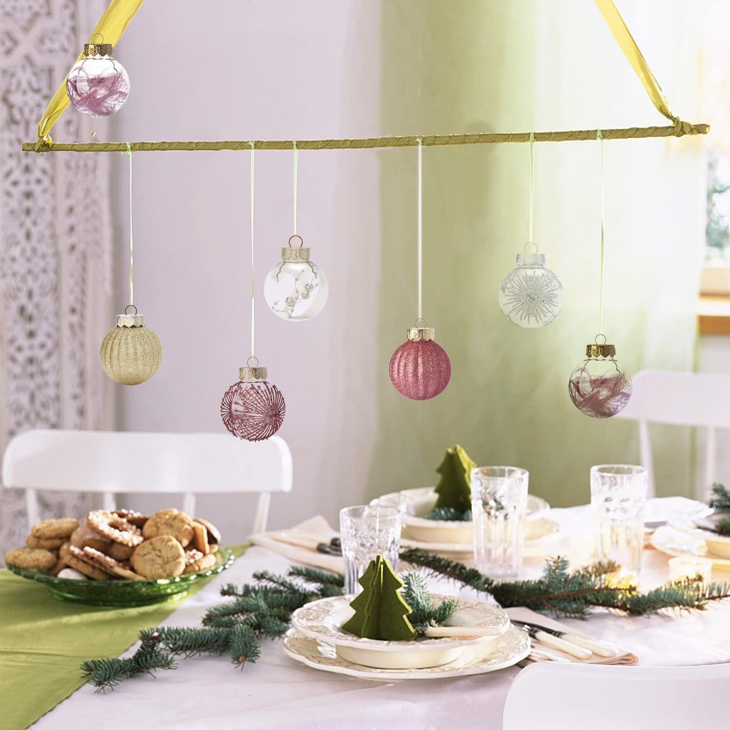60MM/2.36" Christmas Ball Ornaments, 30PCS Shatterproof Decorative Hanging Ball Ornament with Stuffed Delicate Decorations, Xmas Tree Balls for Halloween Holiday Party Thankgivings (Silver)