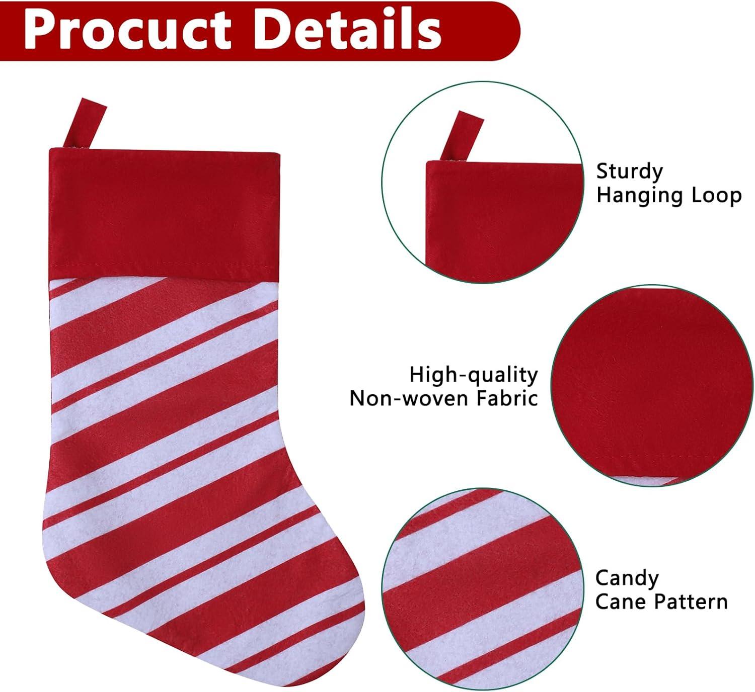 Fun Express Multi-color Polyester Christmas Stockings, 12.25" (12 Count)