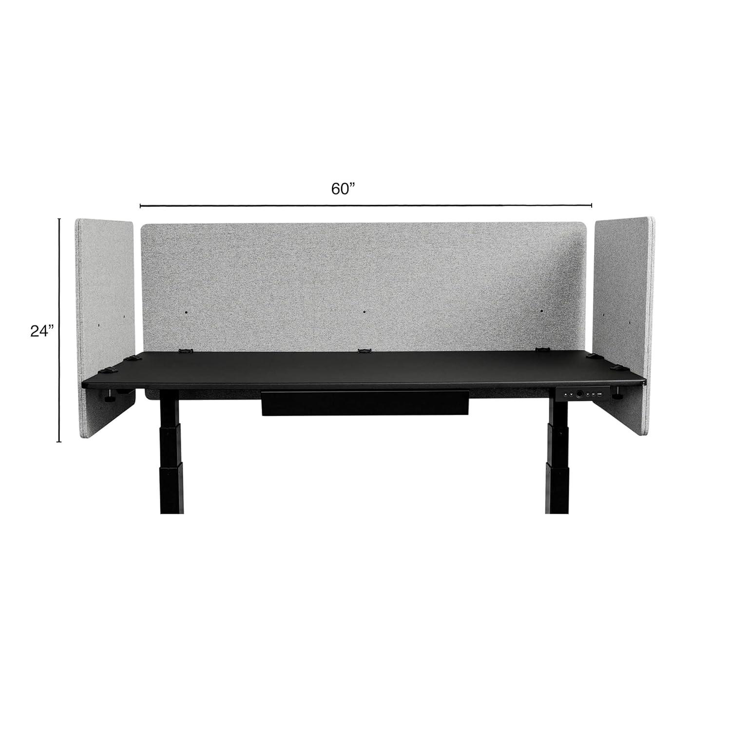 Stand Up Desk Store Fabric 3 Panel Desk Partition
