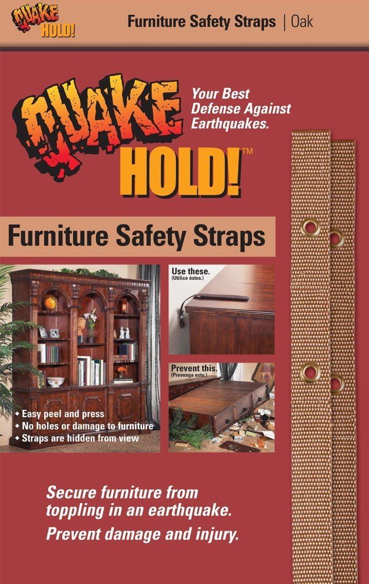 Oak 15-inch Self-Adhesive Furniture Safety Straps