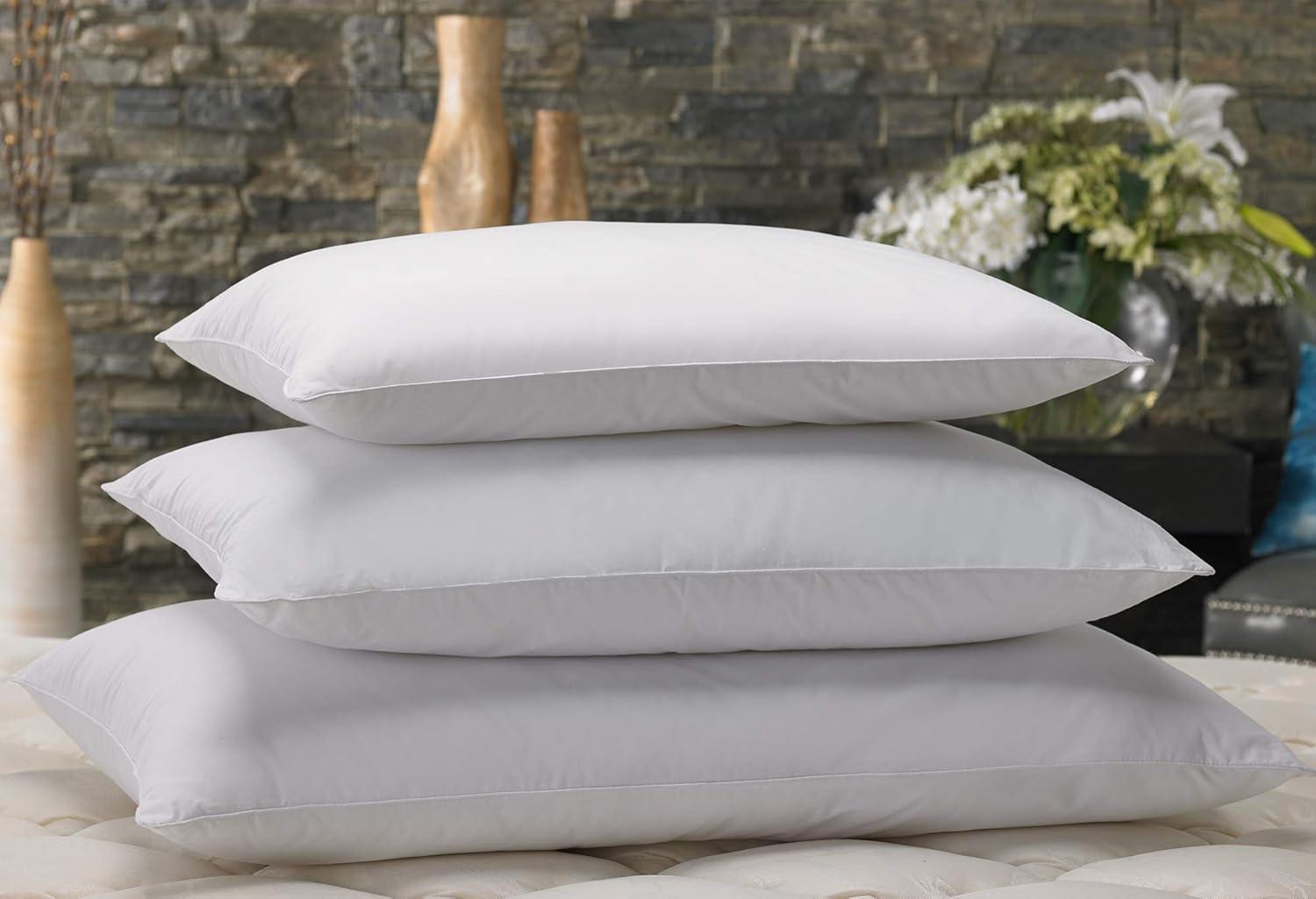 Down Alternative Eco Pillow - Hypoallergenic Eco-Friendly Pillow with 100% Recycled Fill - Set of 2 - Queen (20" x 30")