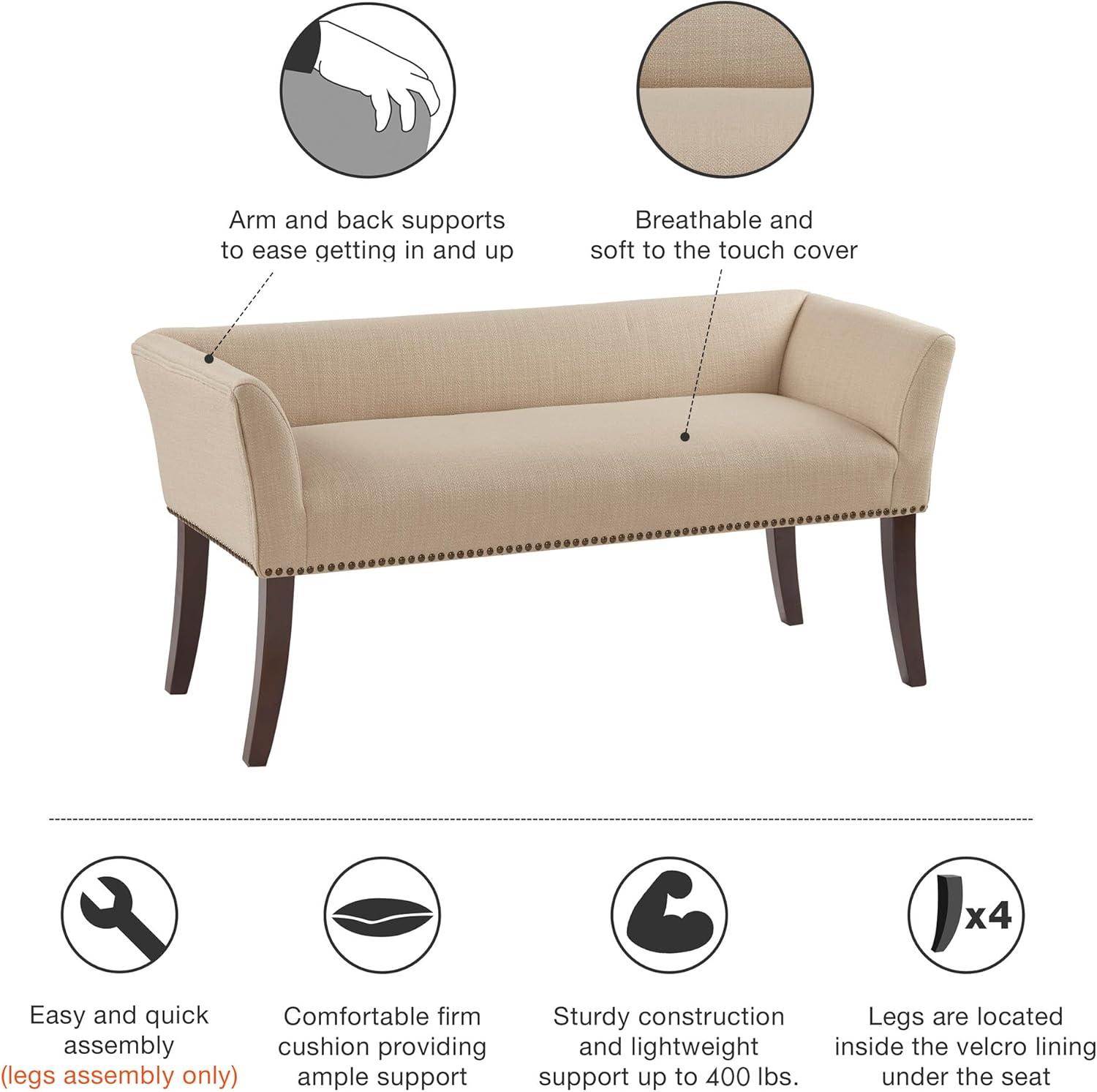 Madera Accent Bench Cream