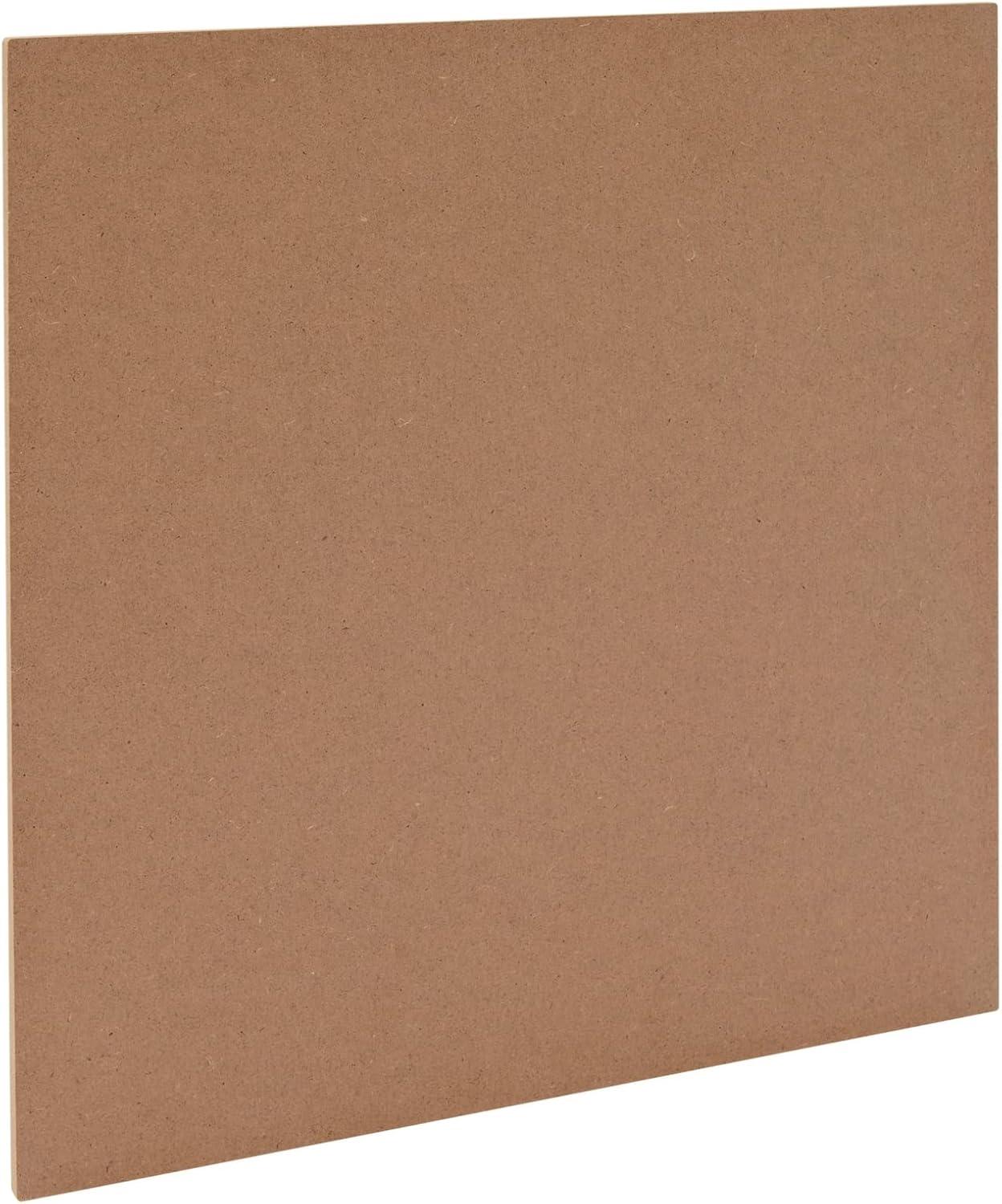 Bright Creations 20 Pack 12x12 MDF Boards, 1/4 Thick Wood Panels for DIY Arts and Crafts, Painting, Engraving