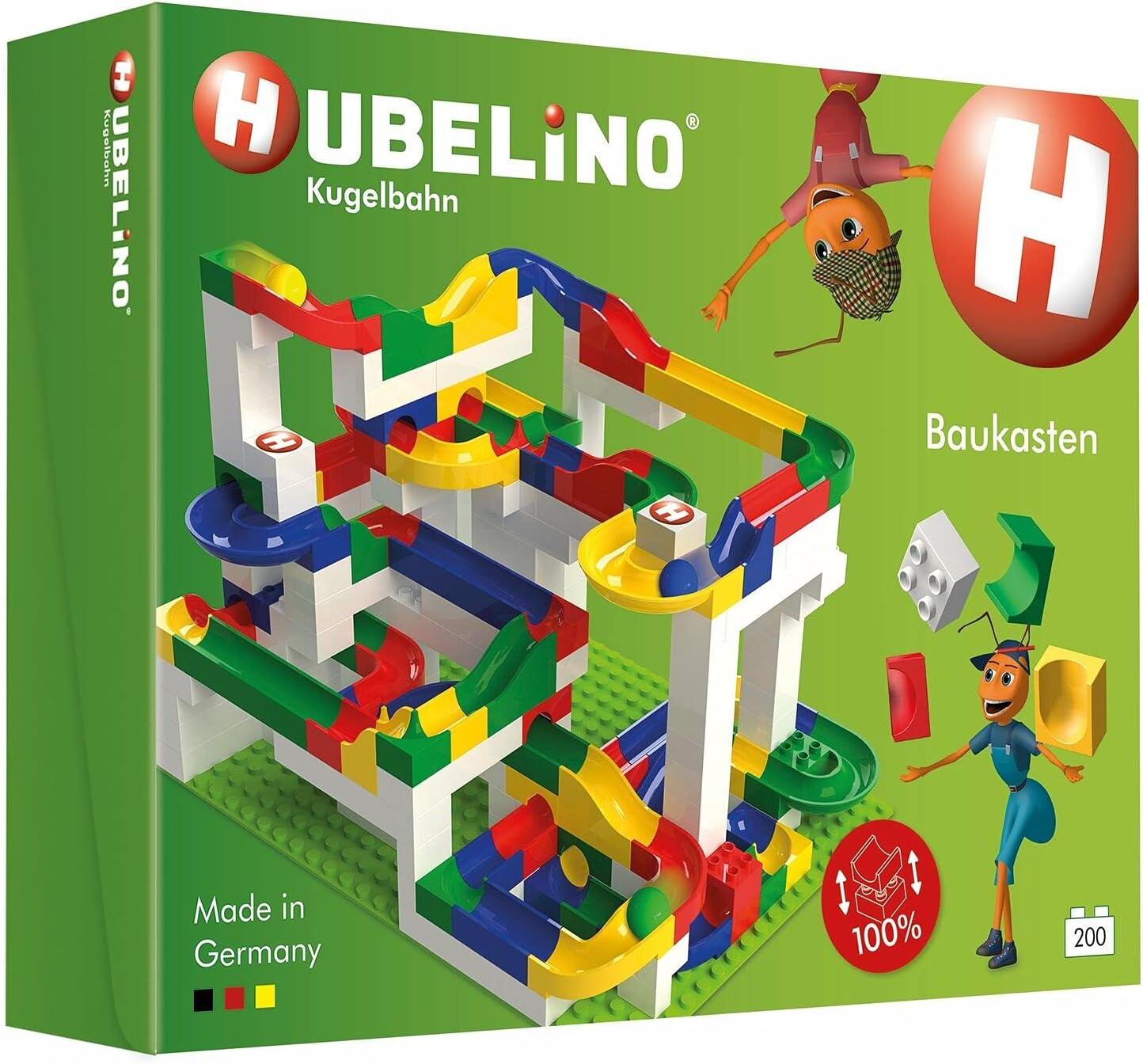 Hubelino Marble Run - 200-Piece Big Building Box