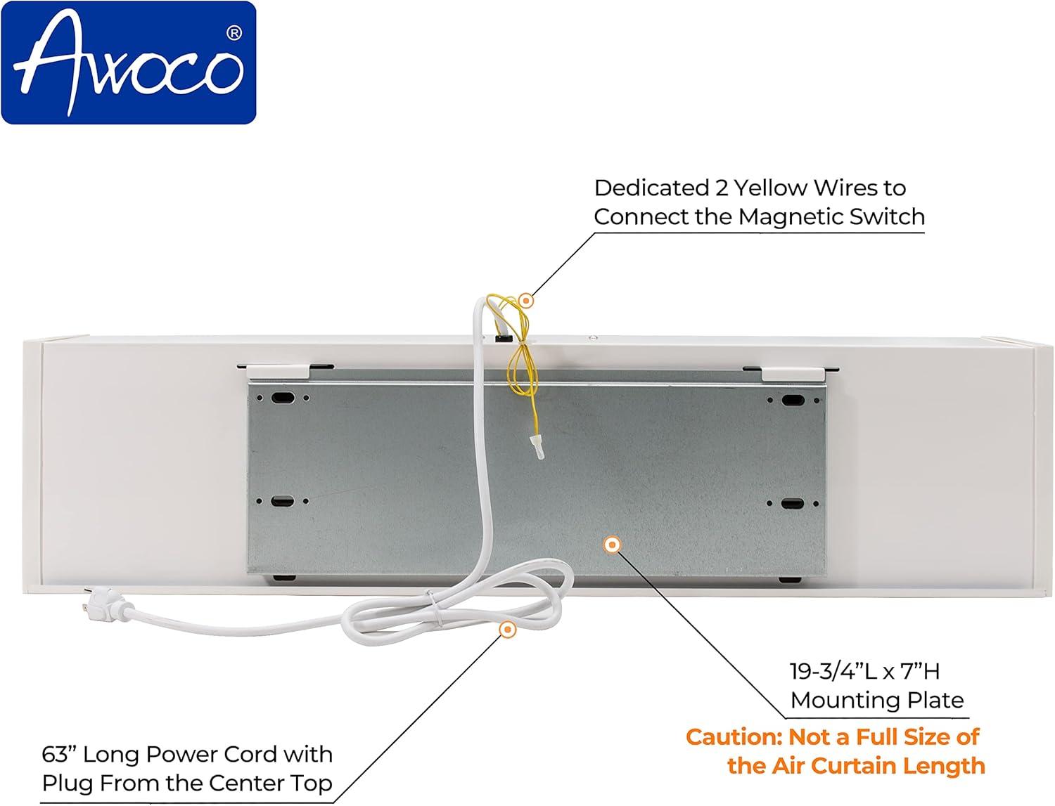Awoco Awoco 48" Slimline Air Curtain Fan