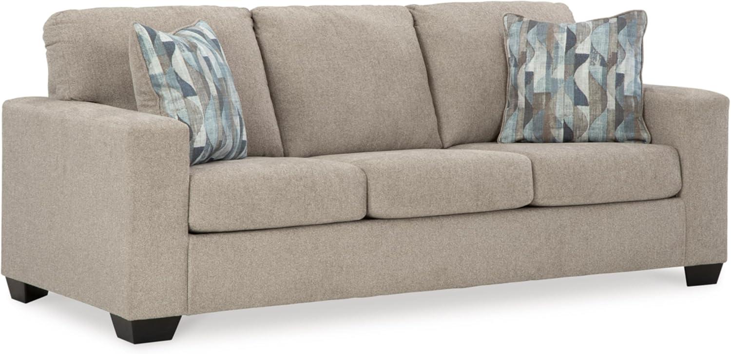 Parchment Queen Memory Foam Sleeper Sectional with Track Arms