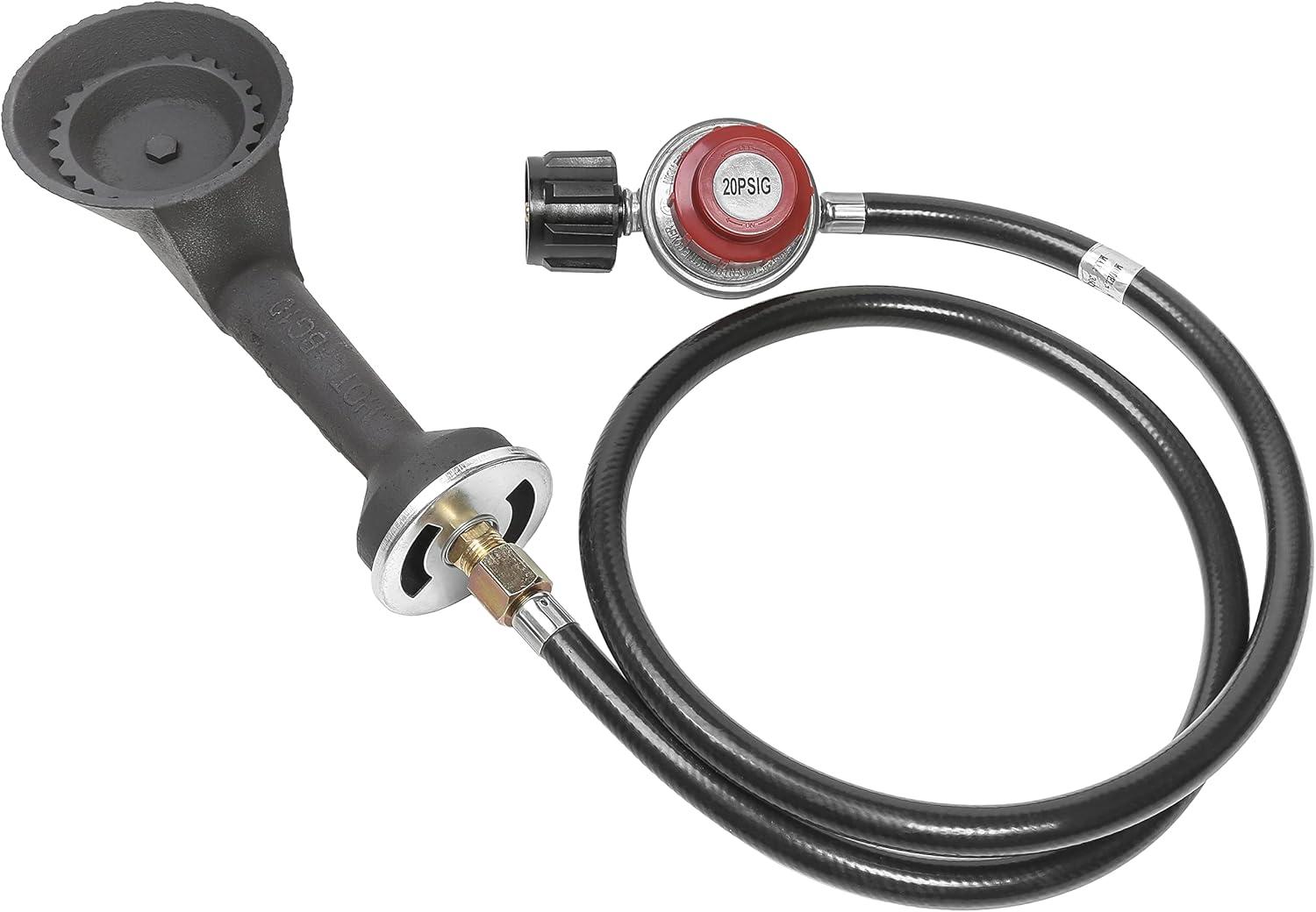 Heavy Duty Black Cast Iron Propane Burner Head with Brass Orifice