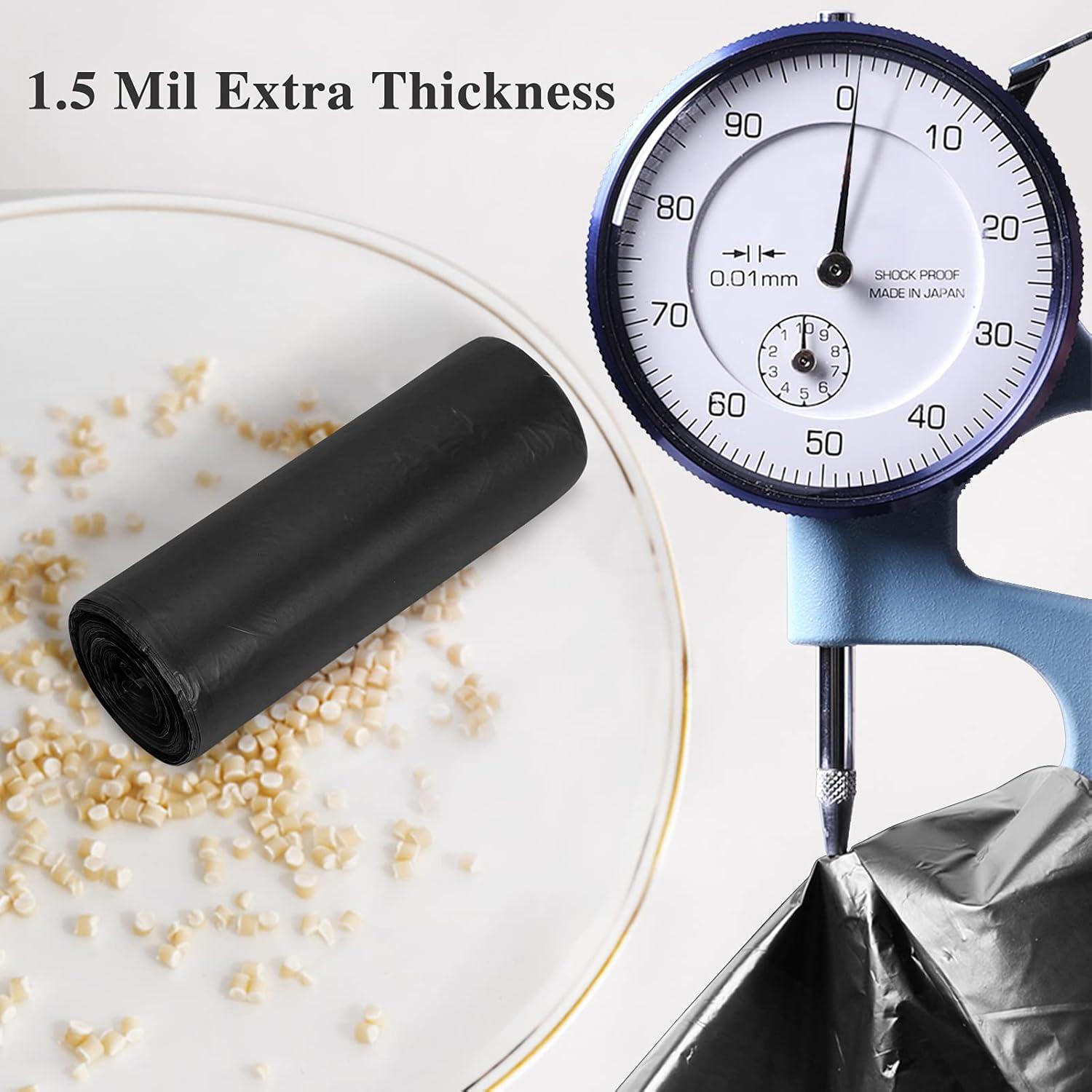 Toplive Trash Bag ,8 Gallon 60 Count Garbage Bag Biodegradable Compostable 1.5 Mil Thickness Trash Bags Wastebasket Bin Liners for Home Bathroom Bedroom Kitchen Office Trash Can(3 Rolls)