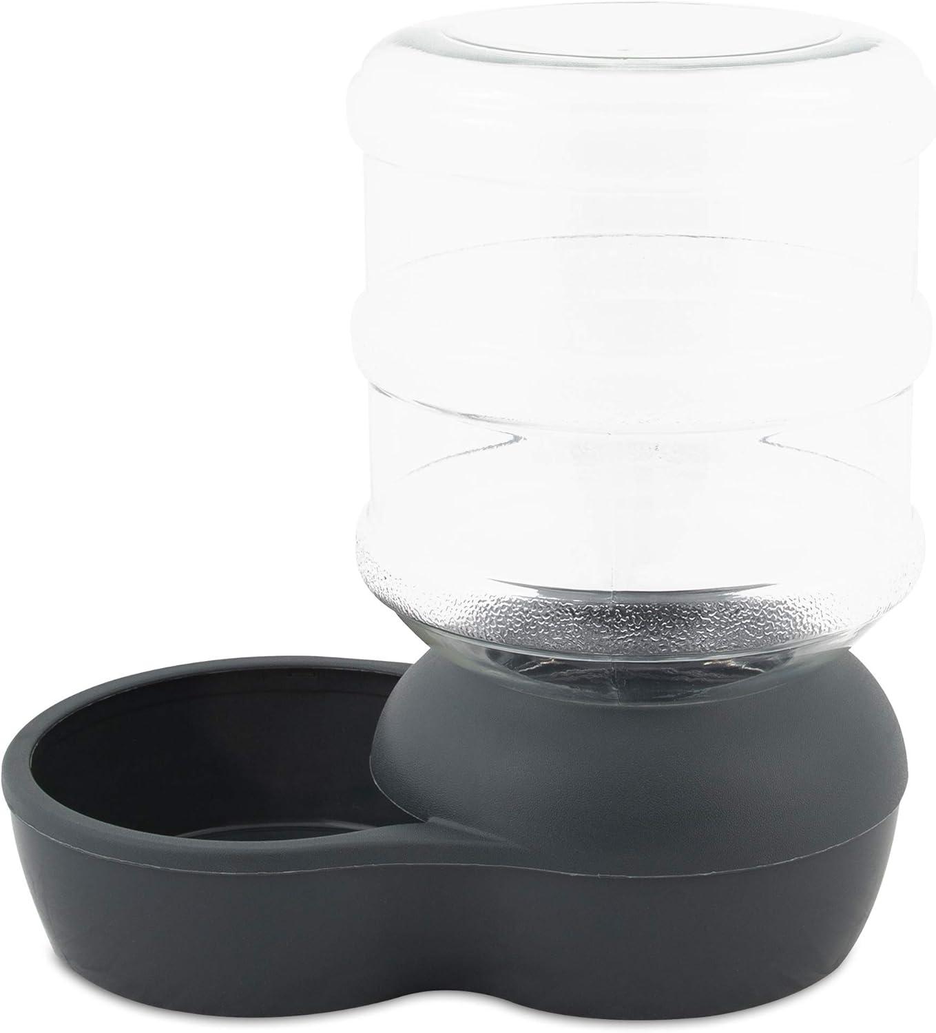 Aspen Pet Lebistro Gravity Waterer Water Bowl Station for Cats and Dogs, 2.5 gallon, Black