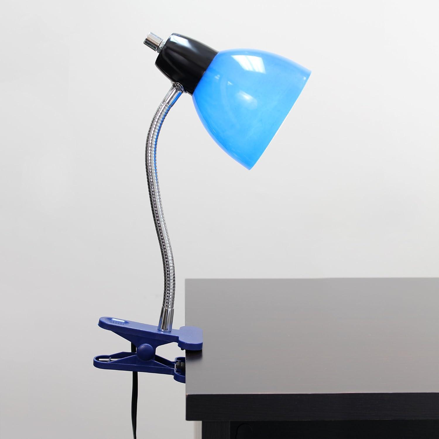 Adjustable Clip Lamp Light Blue - LimeLights: ETL Listed, No Assembly, 1-Year Warranty