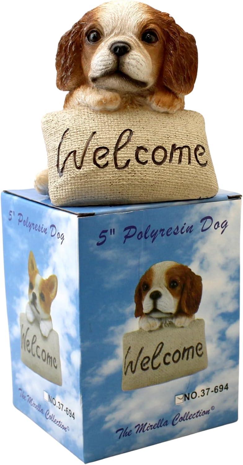 Michael Carr Designs Figurine for Gardens, Patios and Lawns, Cavalier King Charles Spaniel Puppy