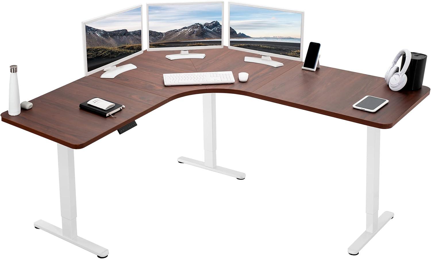 Vivo VIVO Electric 71" x 71" Curved Corner Stand Up Desk (E3CB2 Series)