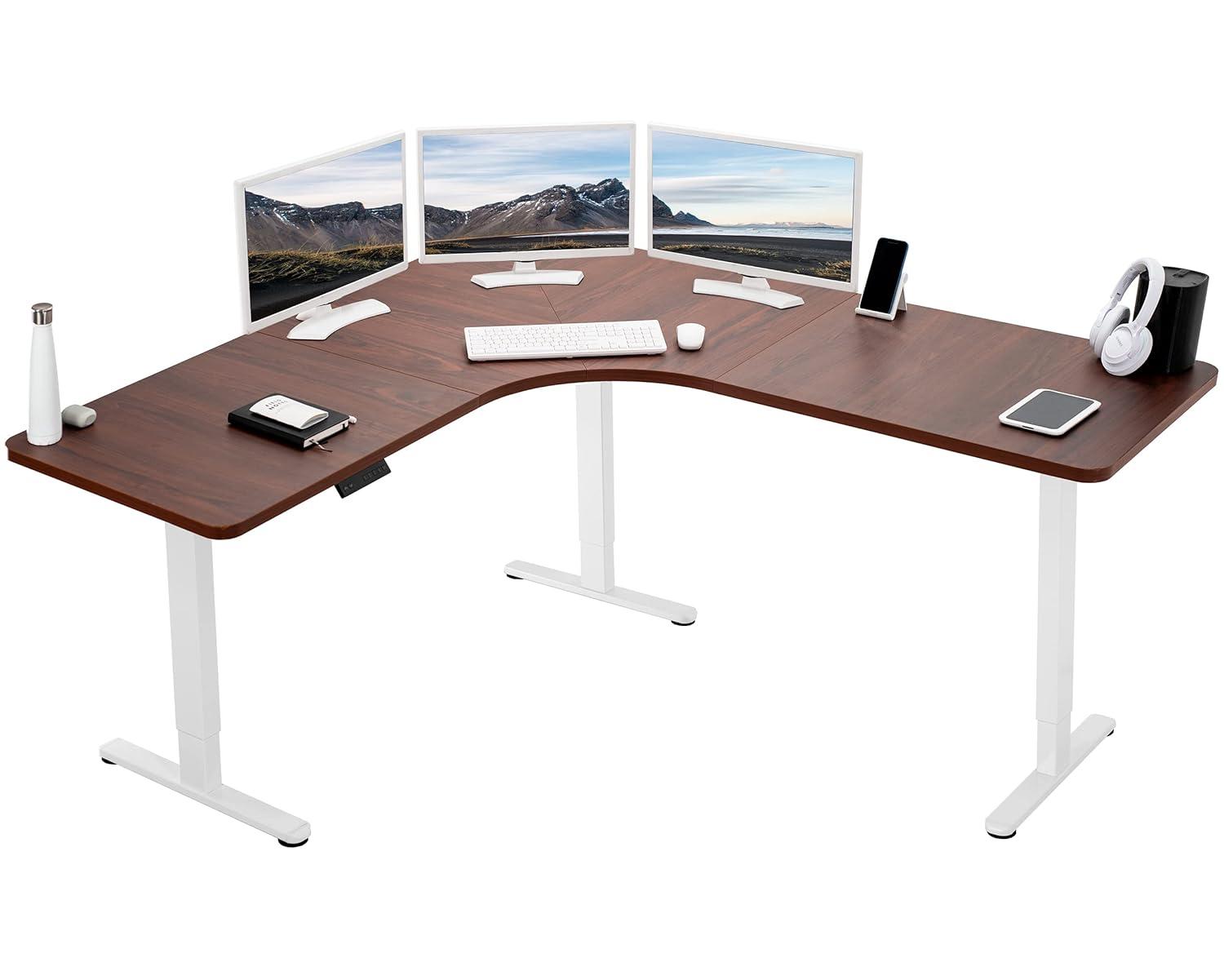Vivo VIVO Electric 71" x 71" Curved Corner Stand Up Desk (E3CB2 Series)