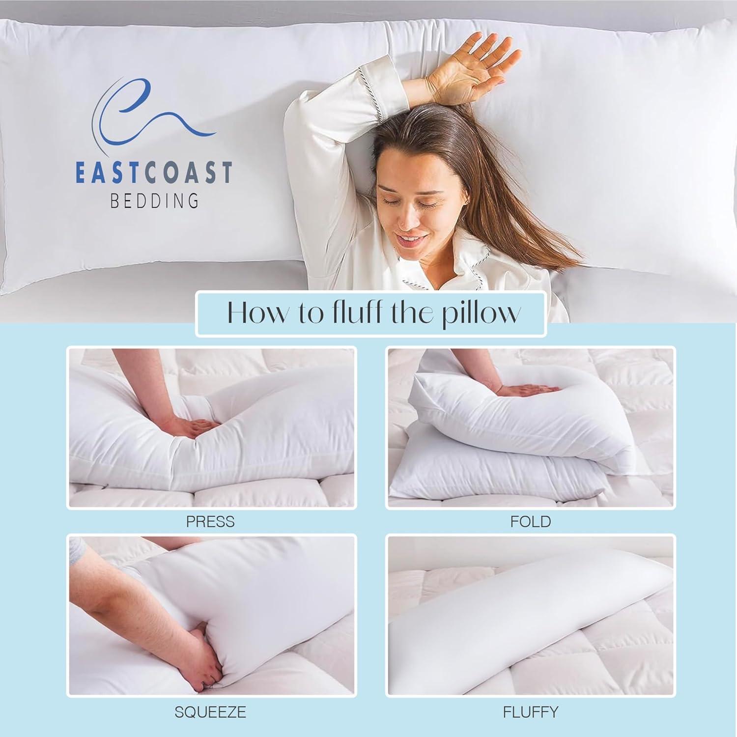 East Coast Bedding Body Pillow 25% Down 75% Feather Body Pillow