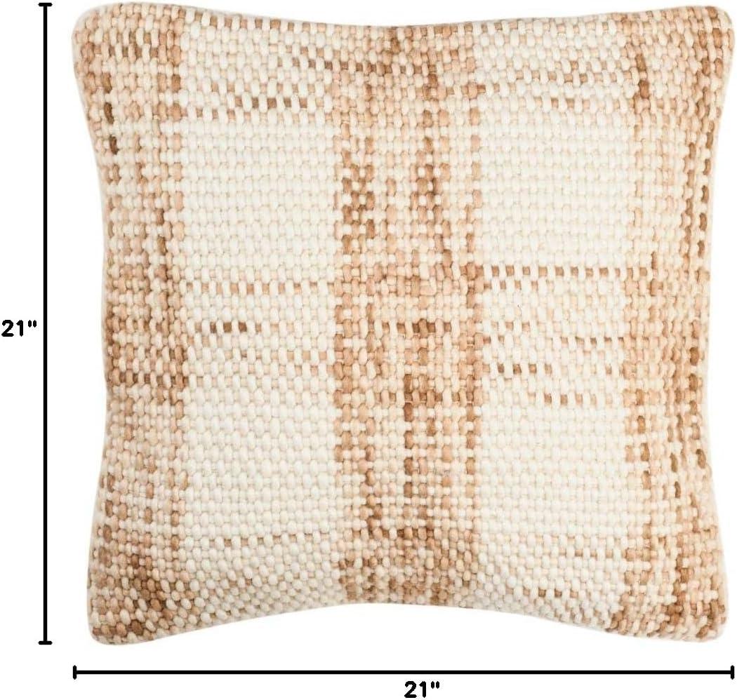 Safavieh Plaid Wool Throw Pillow