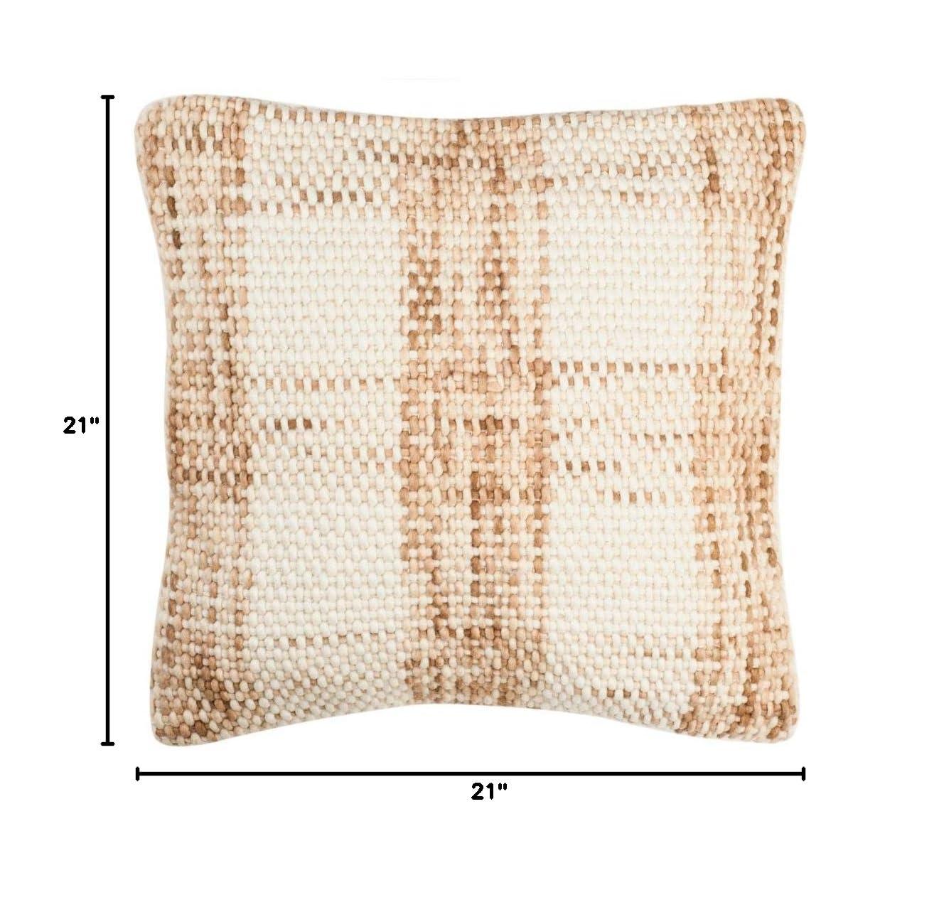 Safavieh Plaid Wool Throw Pillow
