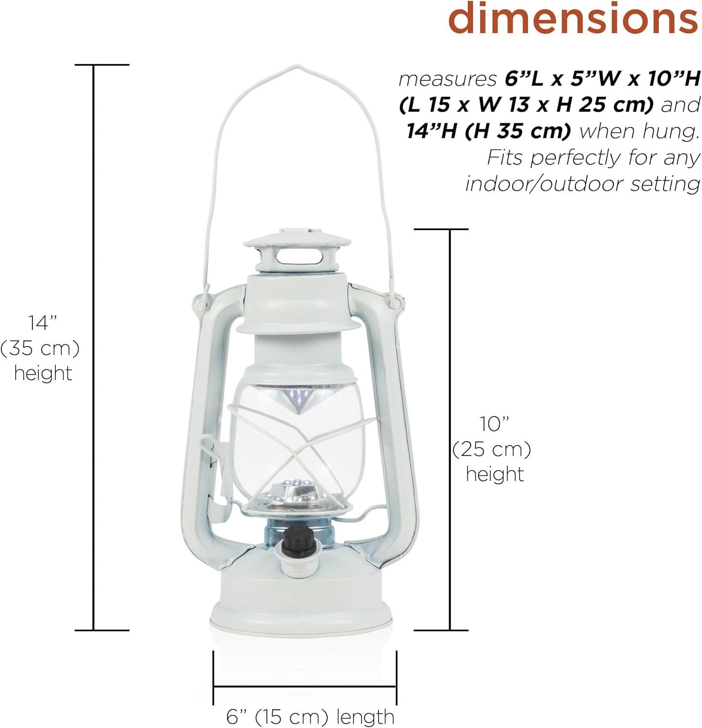 Alpine 10'' Battery Powered Integrated LED Outdoor Lantern