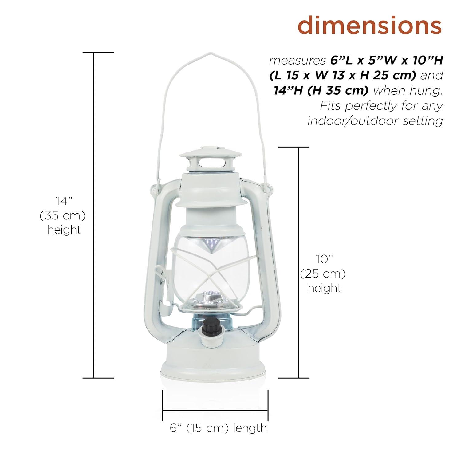 Alpine 10'' Battery Powered Integrated LED Outdoor Lantern