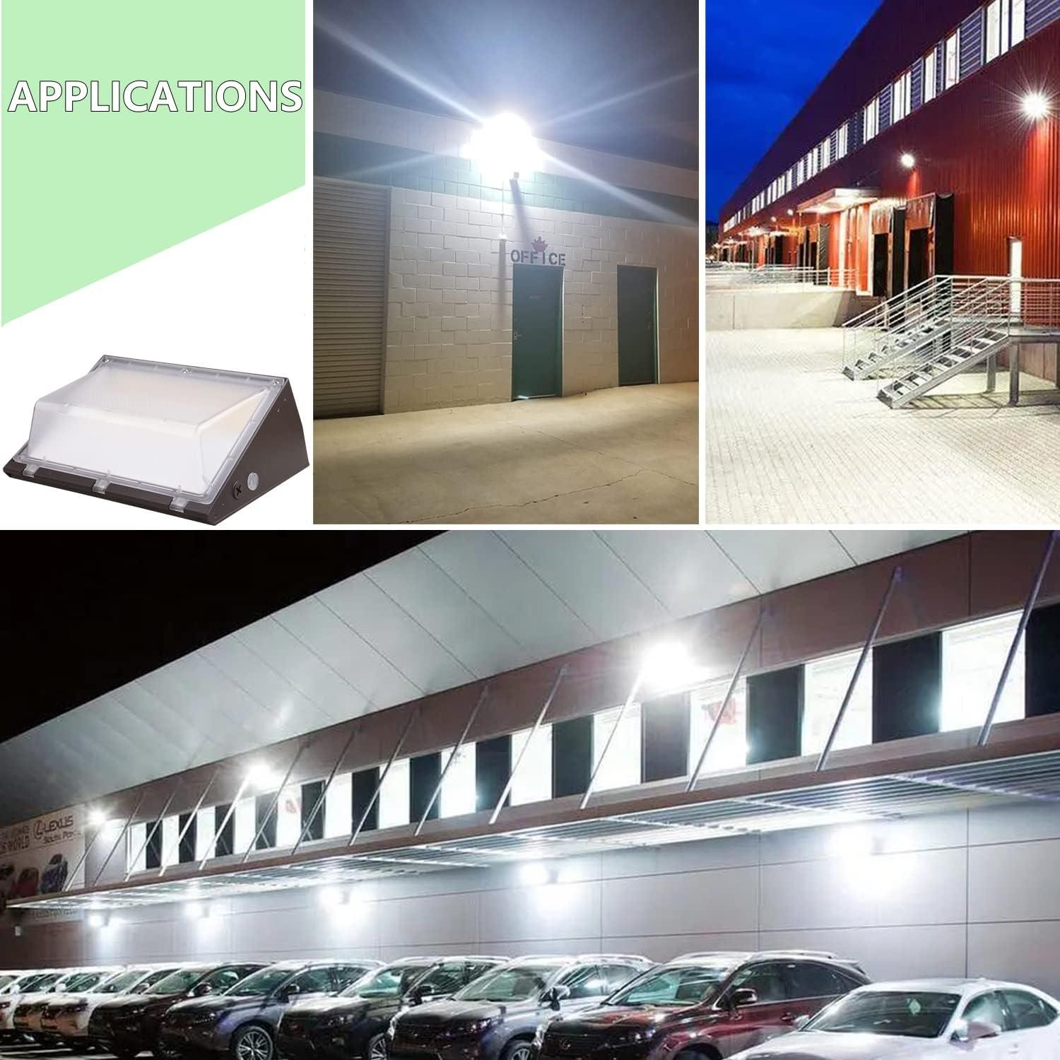 120W Dimmable LED Wall Pack Light with Aluminum Housing