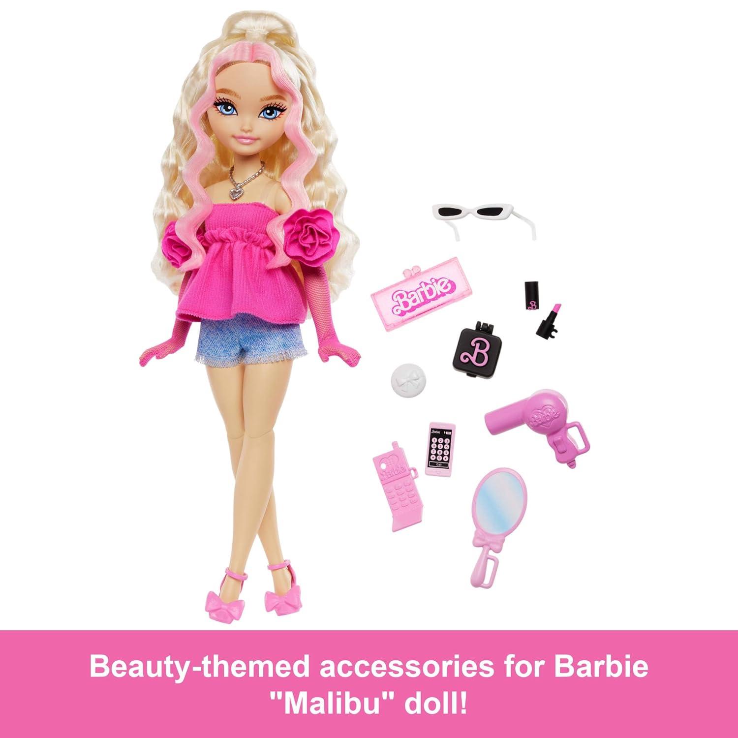 Barbie Dream Besties Malibu Fashion Doll Blonde Hair/Blue Eyes with 8pc Makeup & Hair Accessories