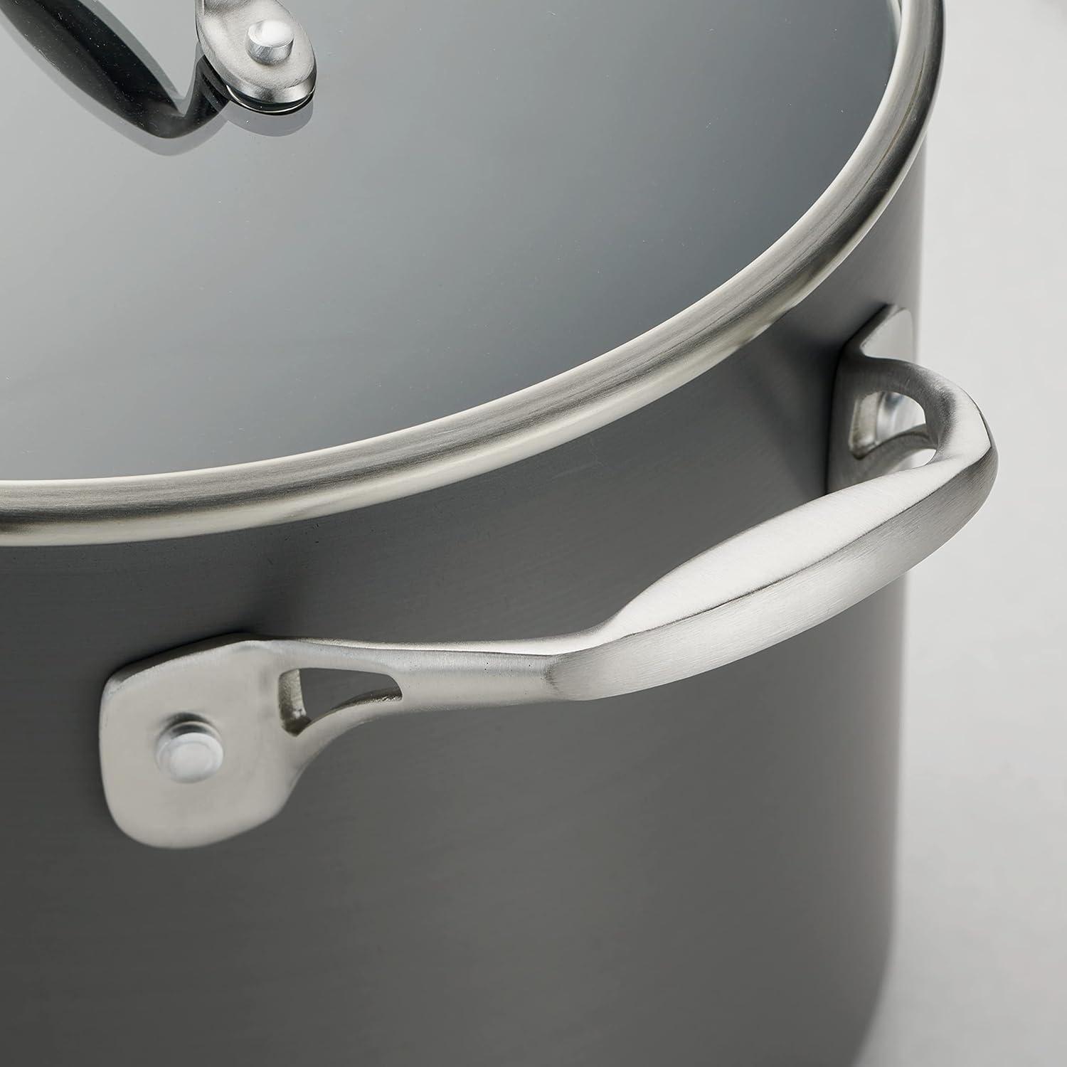 Tramontina 8 Qt Hard Anodized Aluminum Stock Pot with Lid