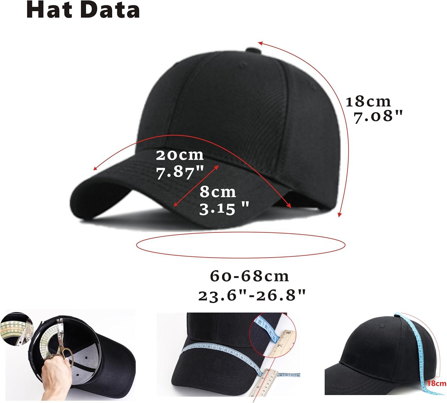 Oversize Baseball Cap XXL Big Head Hats for Men Large Head Hats Dad Hat Adjustable 23.6"-26.8"