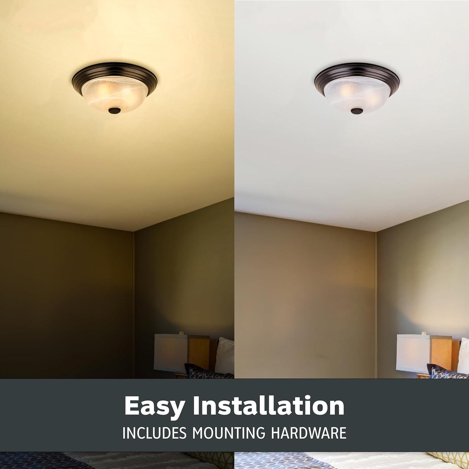 Designers Fountain 11 inch Small 2-Light Oil Rubbed Bronze Flush Mount Ceiling Light, 1257S-ORB-AL