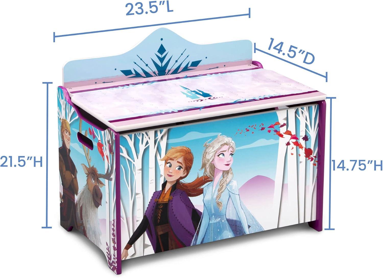 Disney Frozen II Deluxe Toy Box by Delta Children, Greenguard Gold Certified