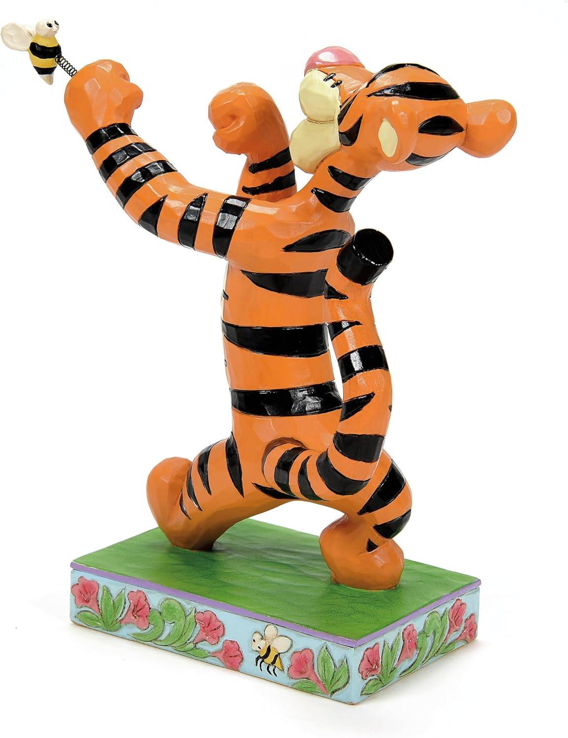 Jim Shore Disney Traditions Jim Shore Winnie the Pooh Tigger Fighting Bee Figurine 5.5in H