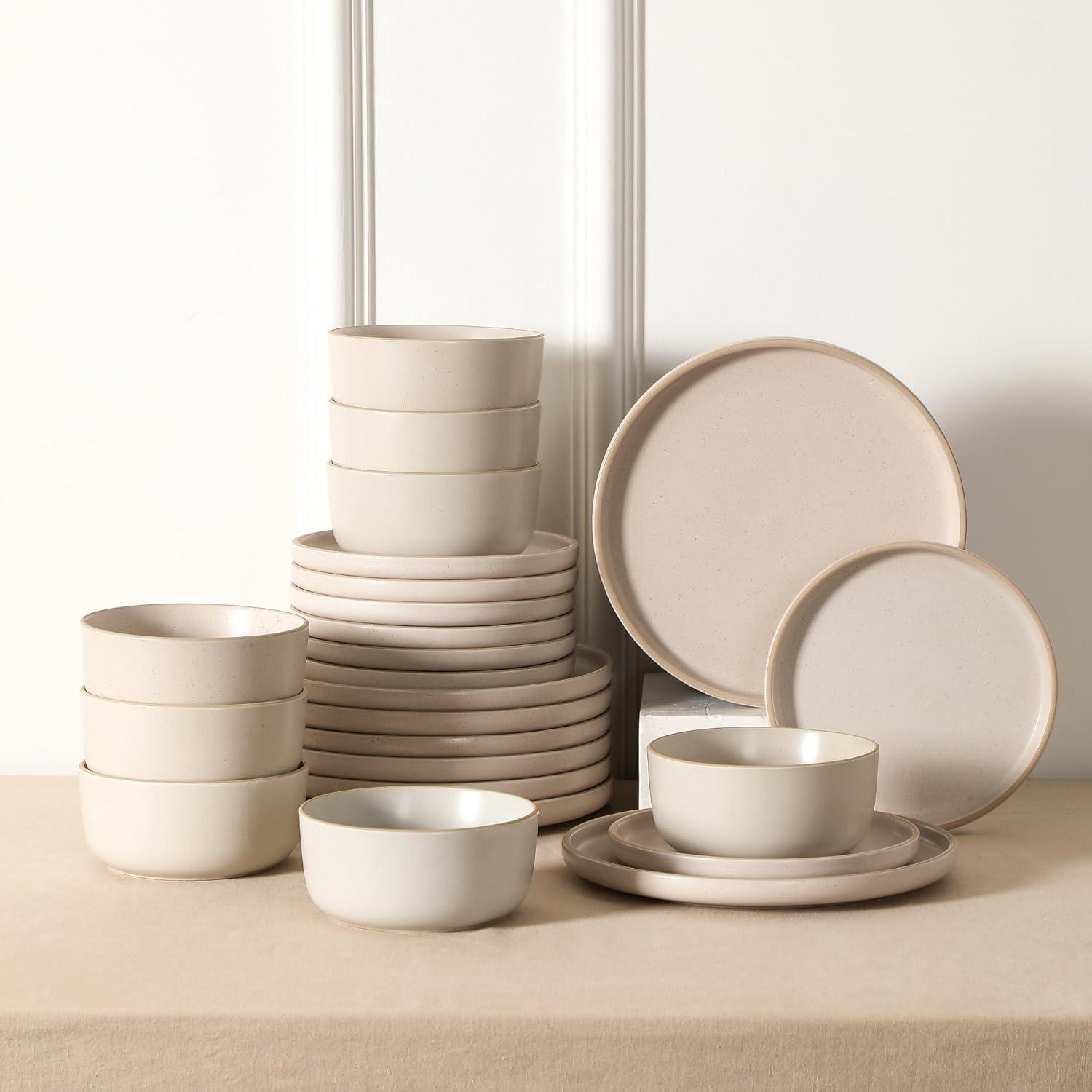 Earth & Clay Amber 12-Piece Dinnerware Set Stoneware