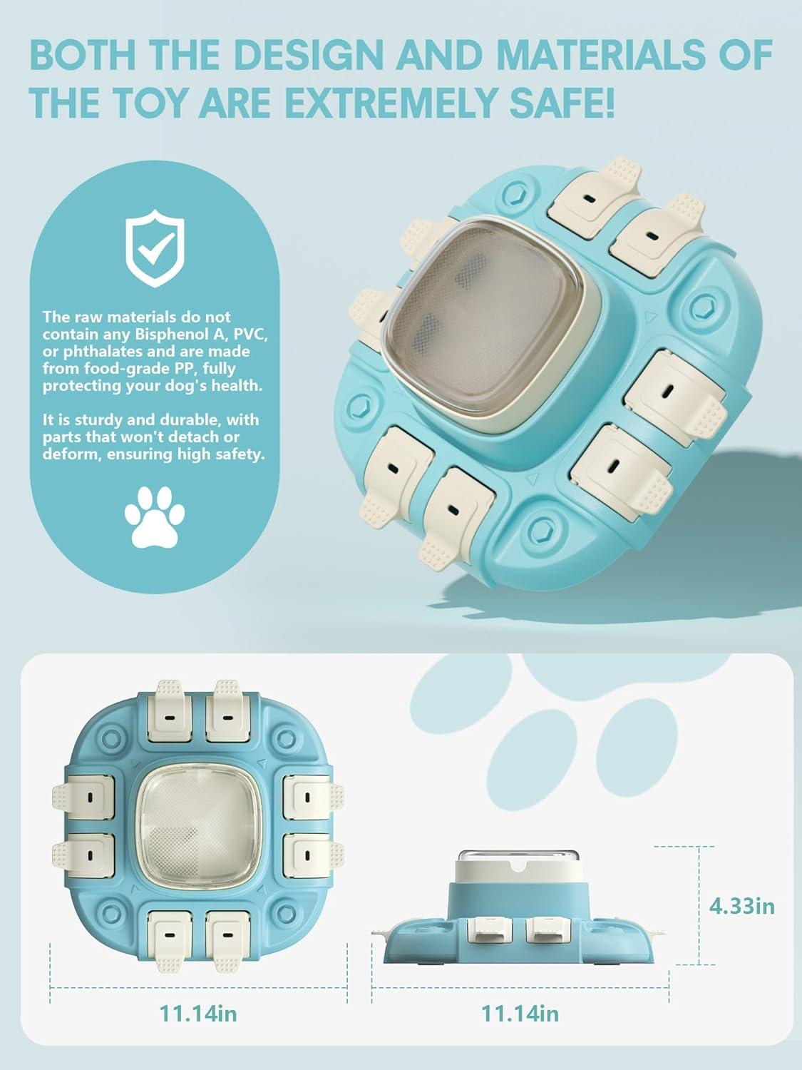 Dog Puzzle Toy - Puzzle Toys for Dogs 2 Levels, Dog Treat Puzzles Toys for IQ Training & Brain Stimulation, Dog Slow Feeder as Gifts for Puppies, Cats, Dogs