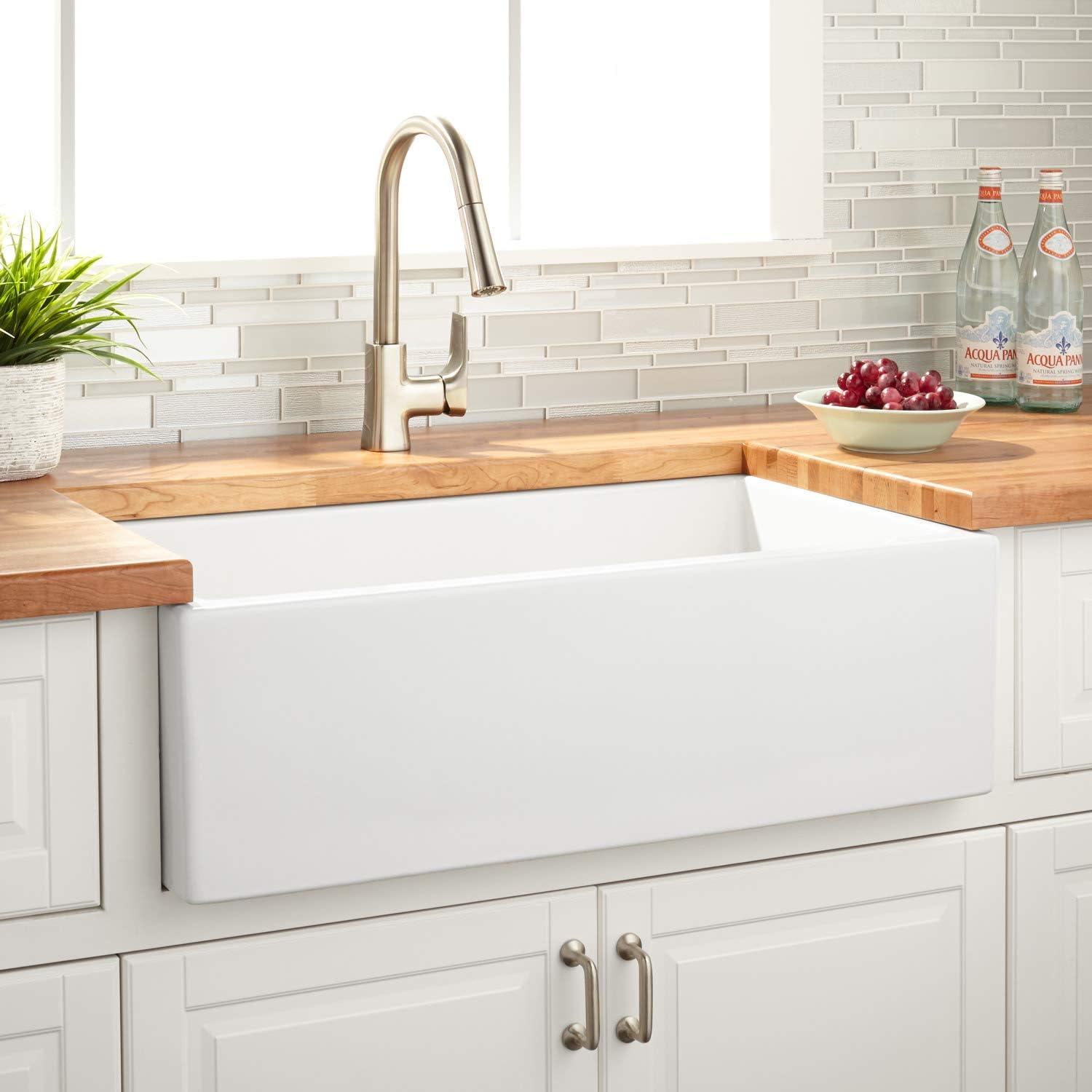 33" Grigham Fireclay Farmhouse Sink