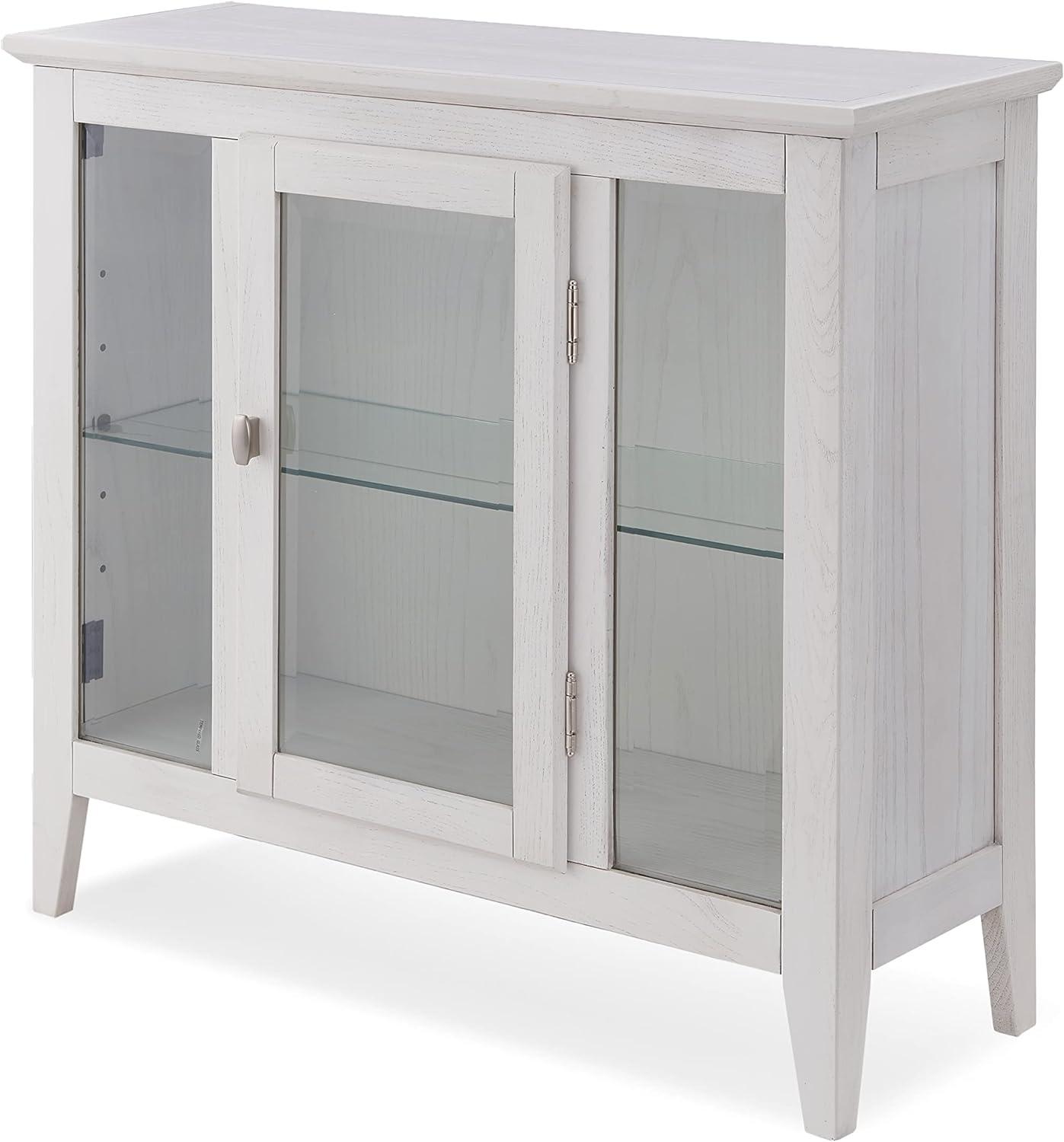 Leick Home Favorite Finds Entryway Wood Curio Cabinet in Weathered White