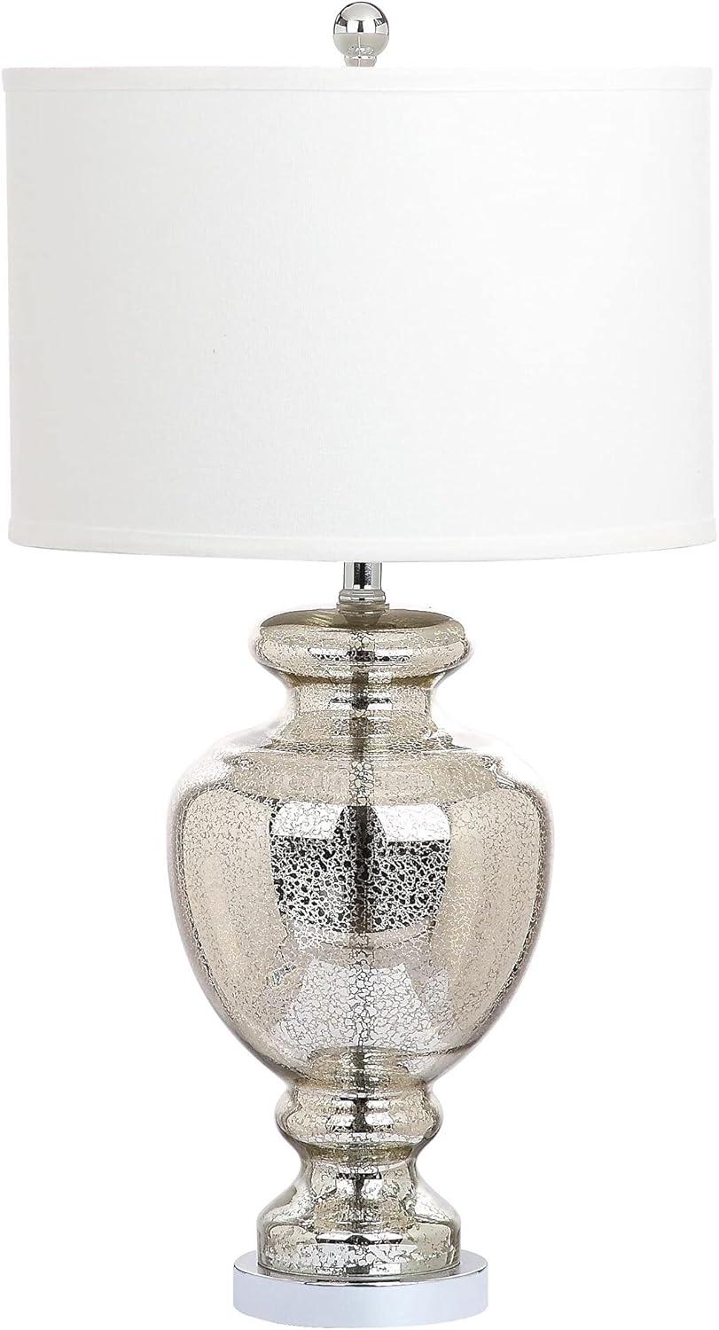 Mercury Silver Crackle Glass 28" Table Lamp Duo - Traditional Charm