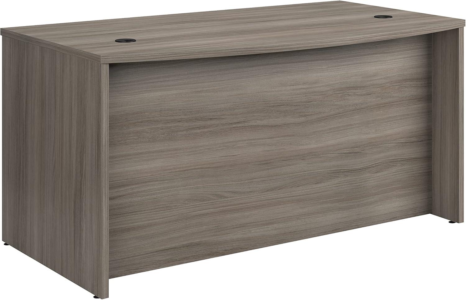 Hudson Elm 60'' Bowfront Executive Desk with Melamine Top