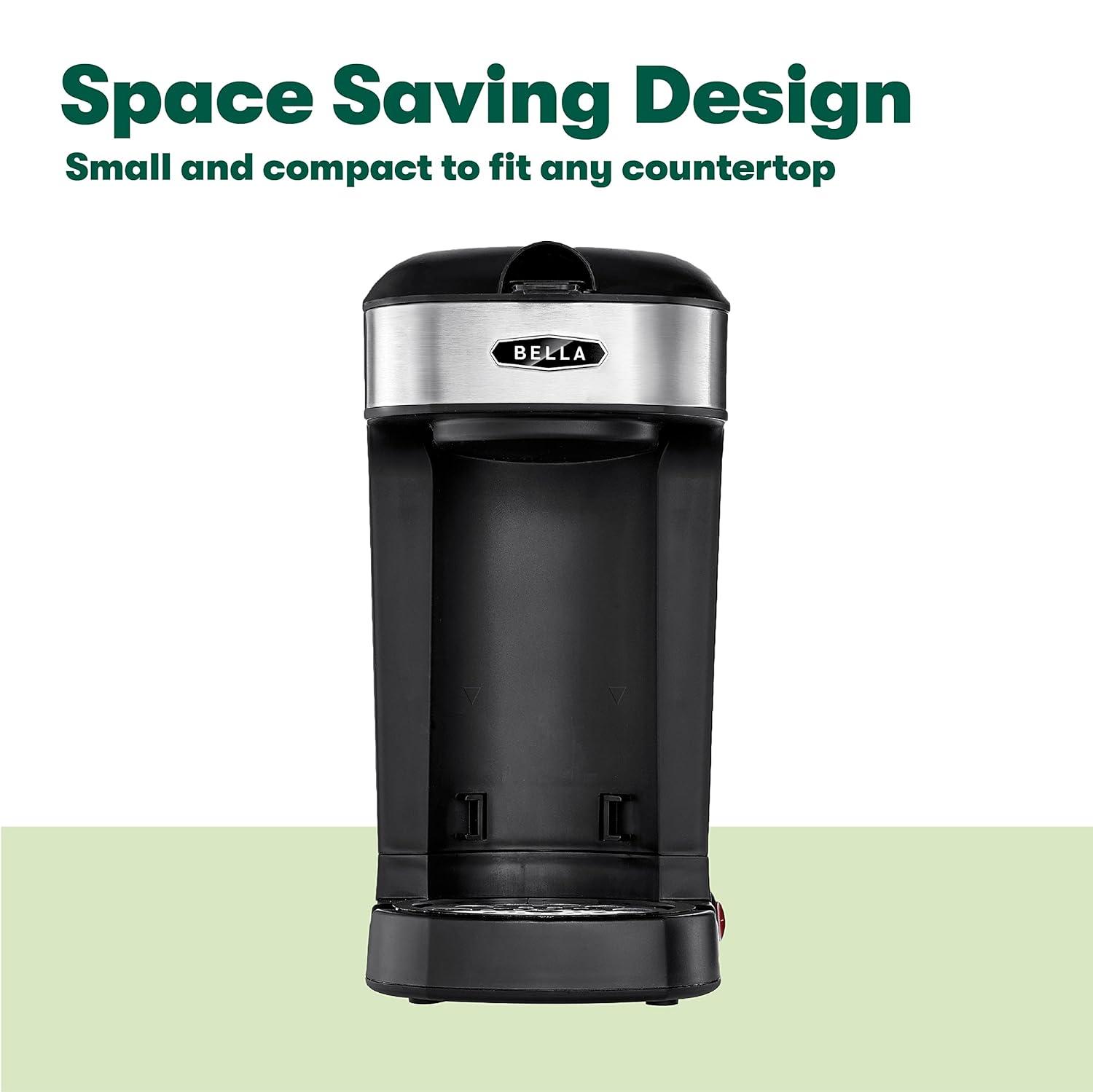 BELLA Single Scoop Coffee Maker, Black
