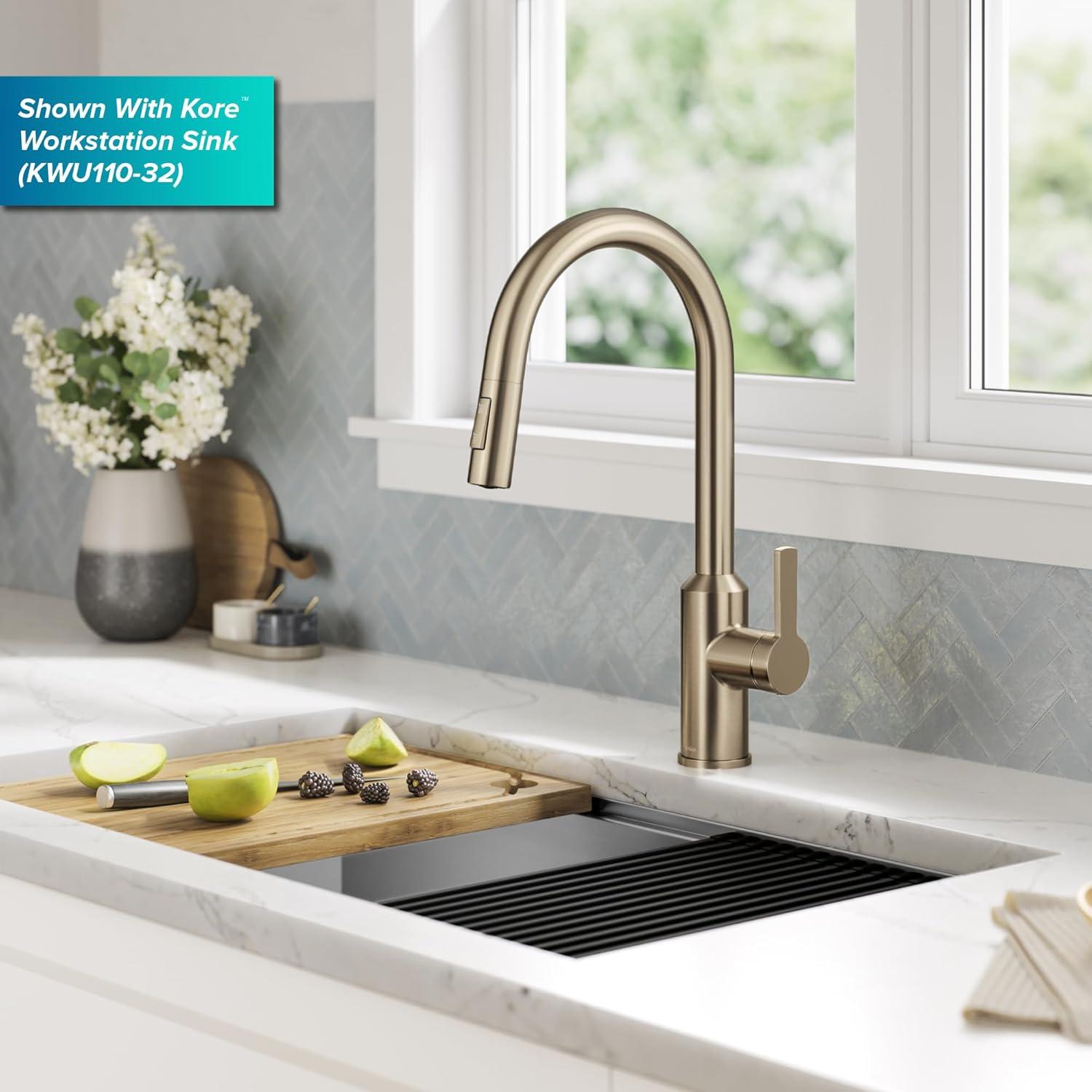 KRAUS Oletto Touchless Sensor Pull-Down Single Handle Kitchen Faucet