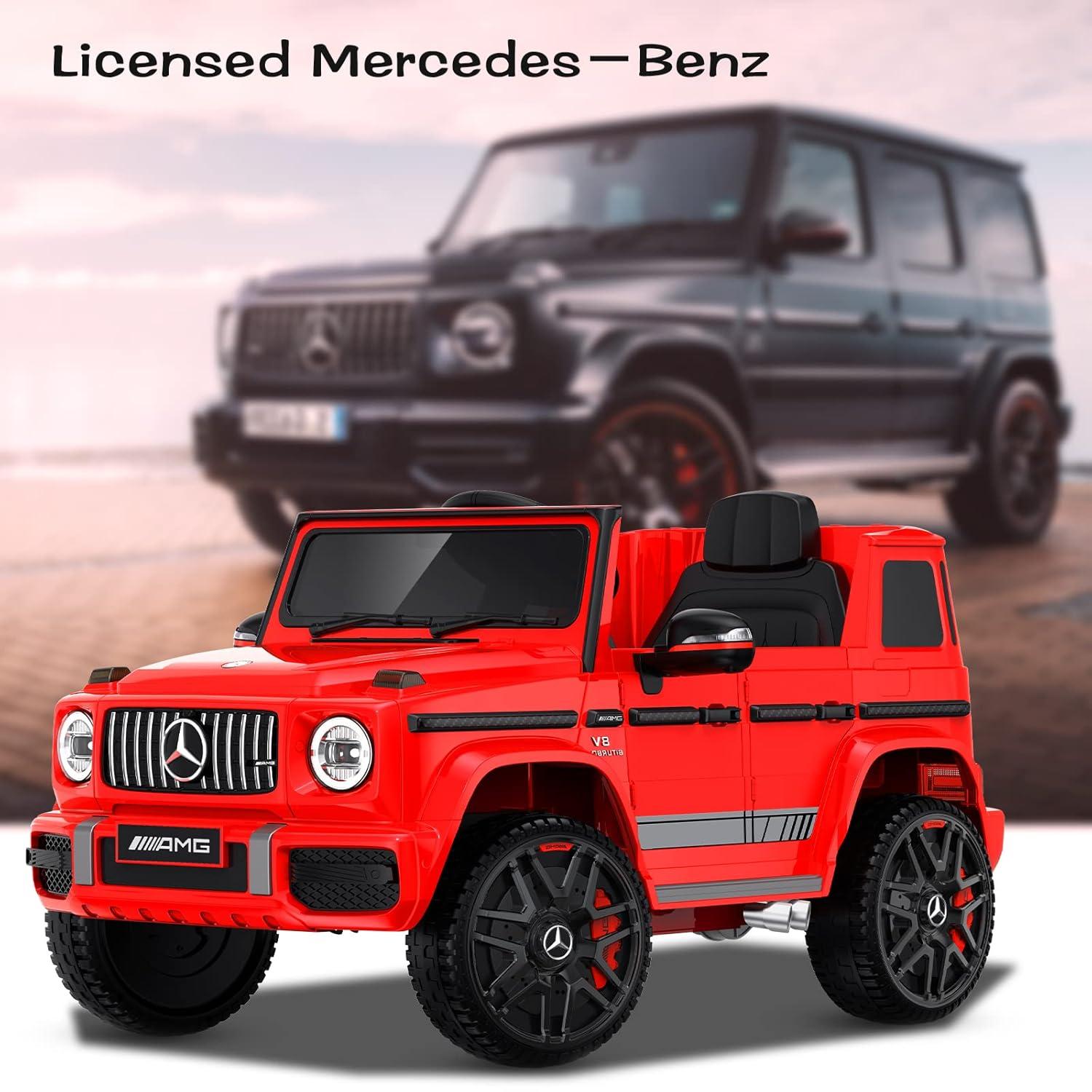 ANPABO ANPABO 24V 4WD Licensed Mercedes-Benz G63 Ride On Kids Car, Remote Control with Low Battery Voice Prompt