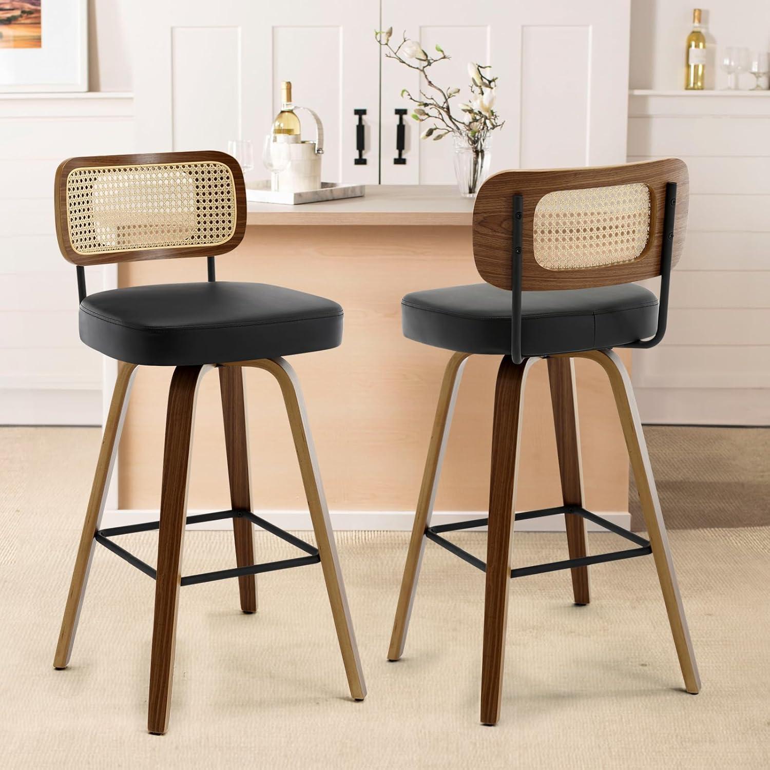 Lucania Swivel Upholstered Counter & Bar Stool