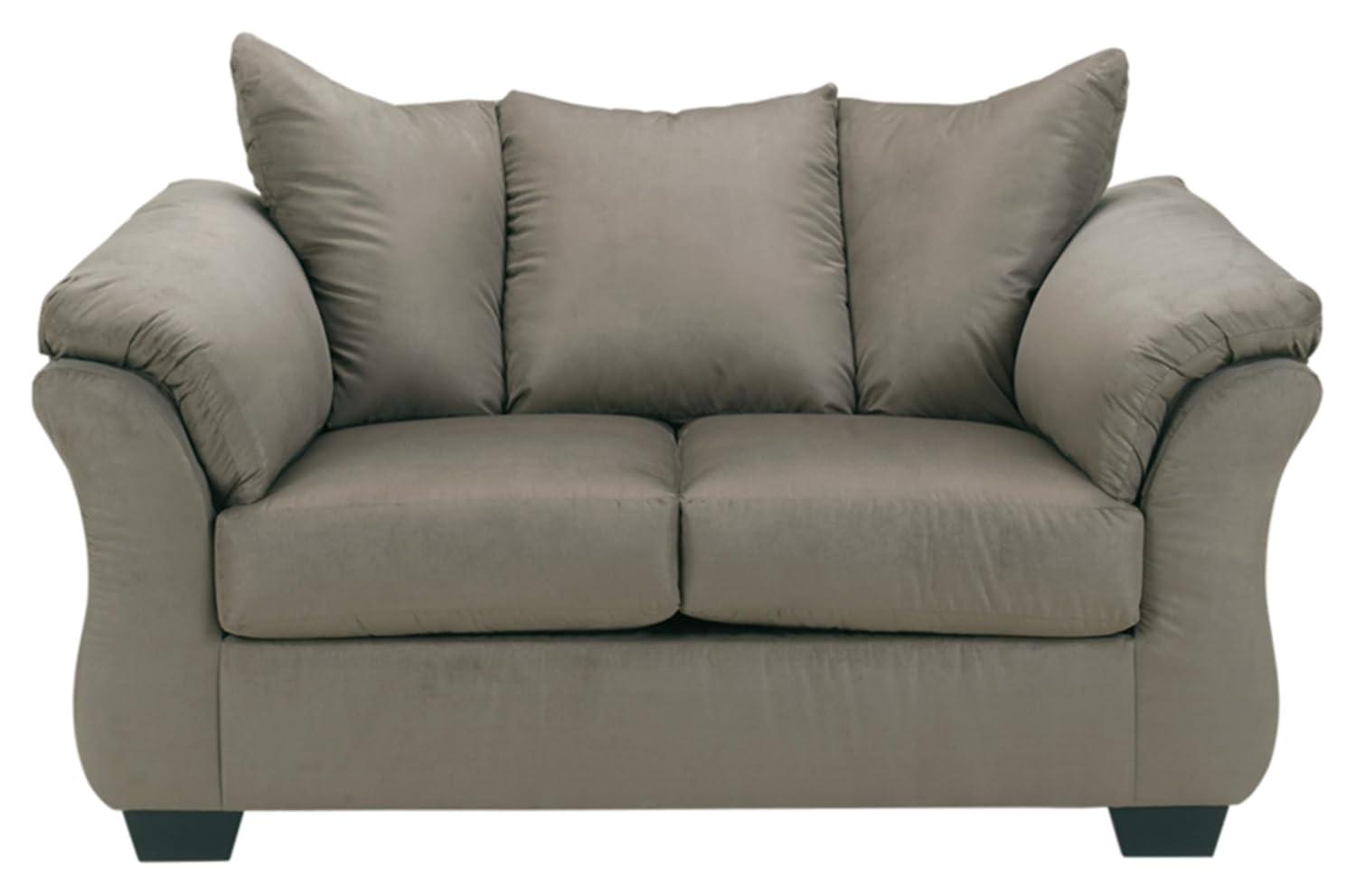 Signature Design by Ashley Darcy Fabric Loveseat in Cobblestone