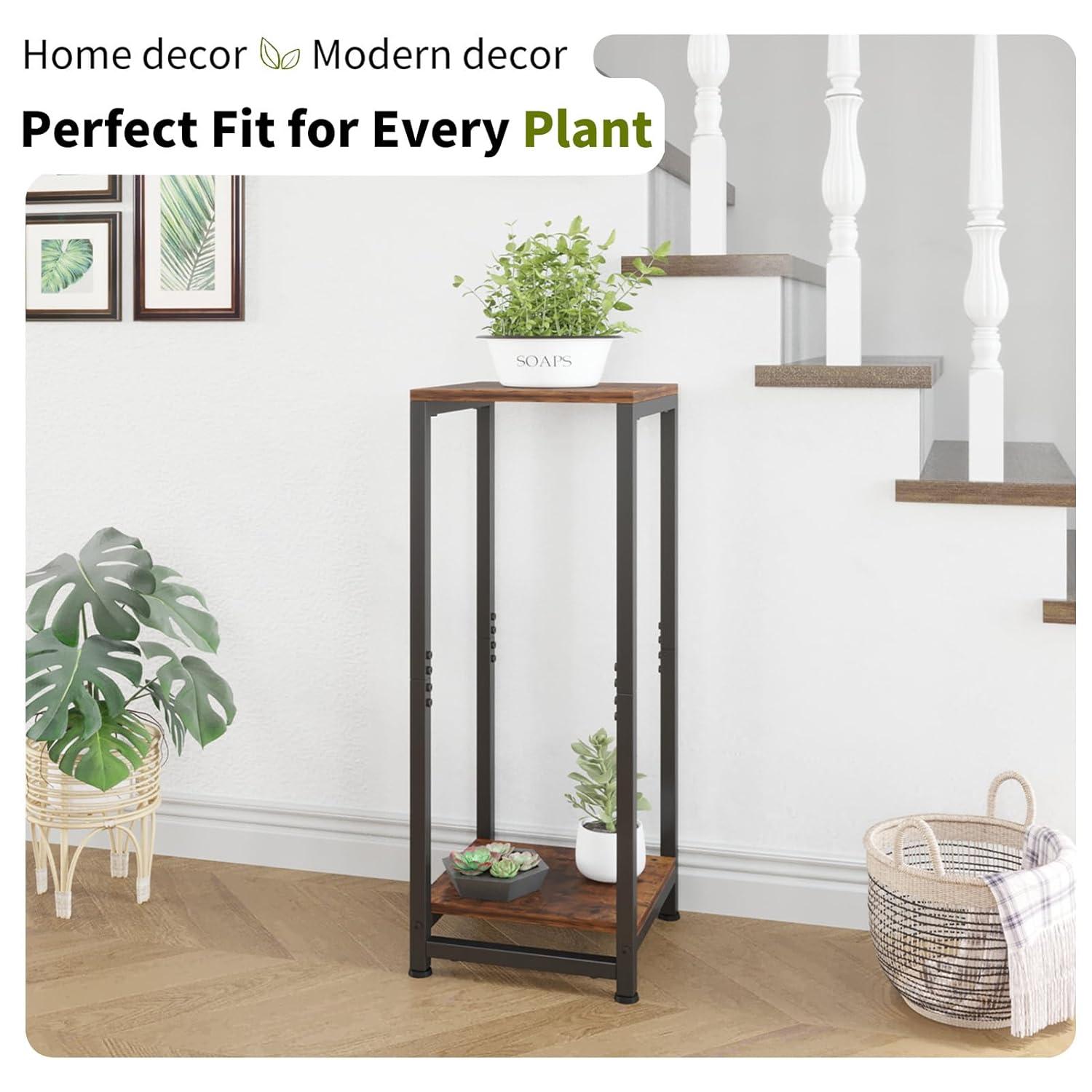 Square 2 Tier Plant Stand Indoor