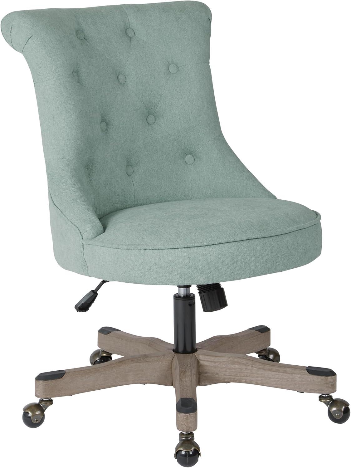 Mist Fabric Armless Swivel Office Chair