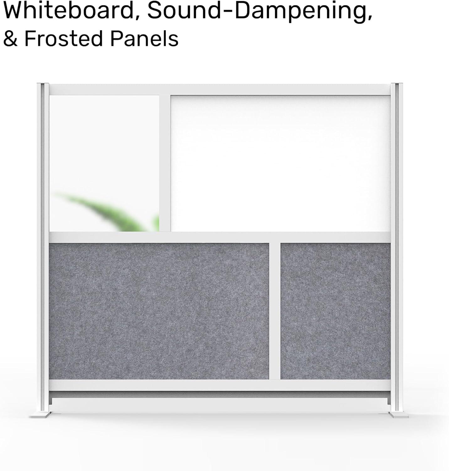 Stand Up Desk Store ReFocus Modular and Expandable Office Partition Wall System (53" W x 48" H Freestanding / Starter Divider Wall)