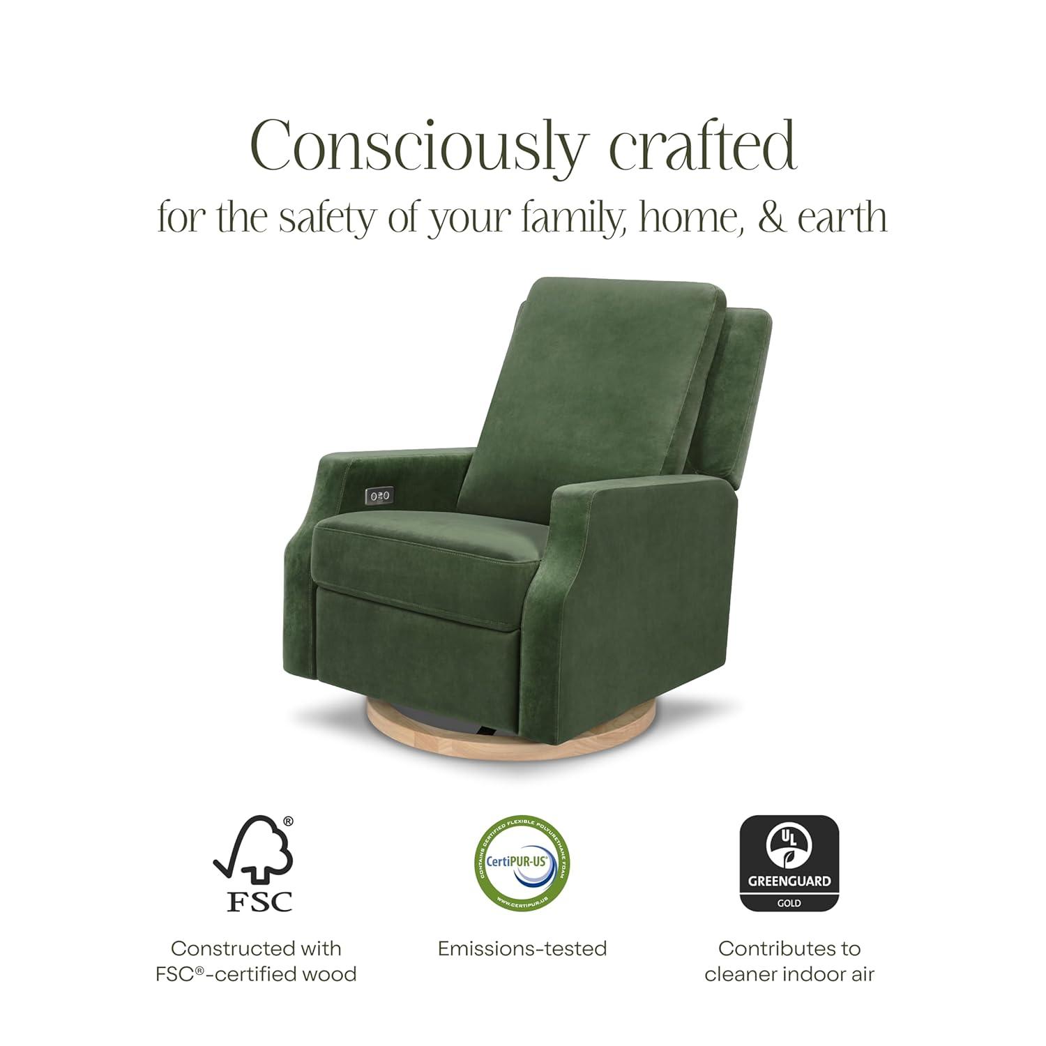 Crewe Electronic Recliner and Swivel Glider in Eco-Performance Fabric