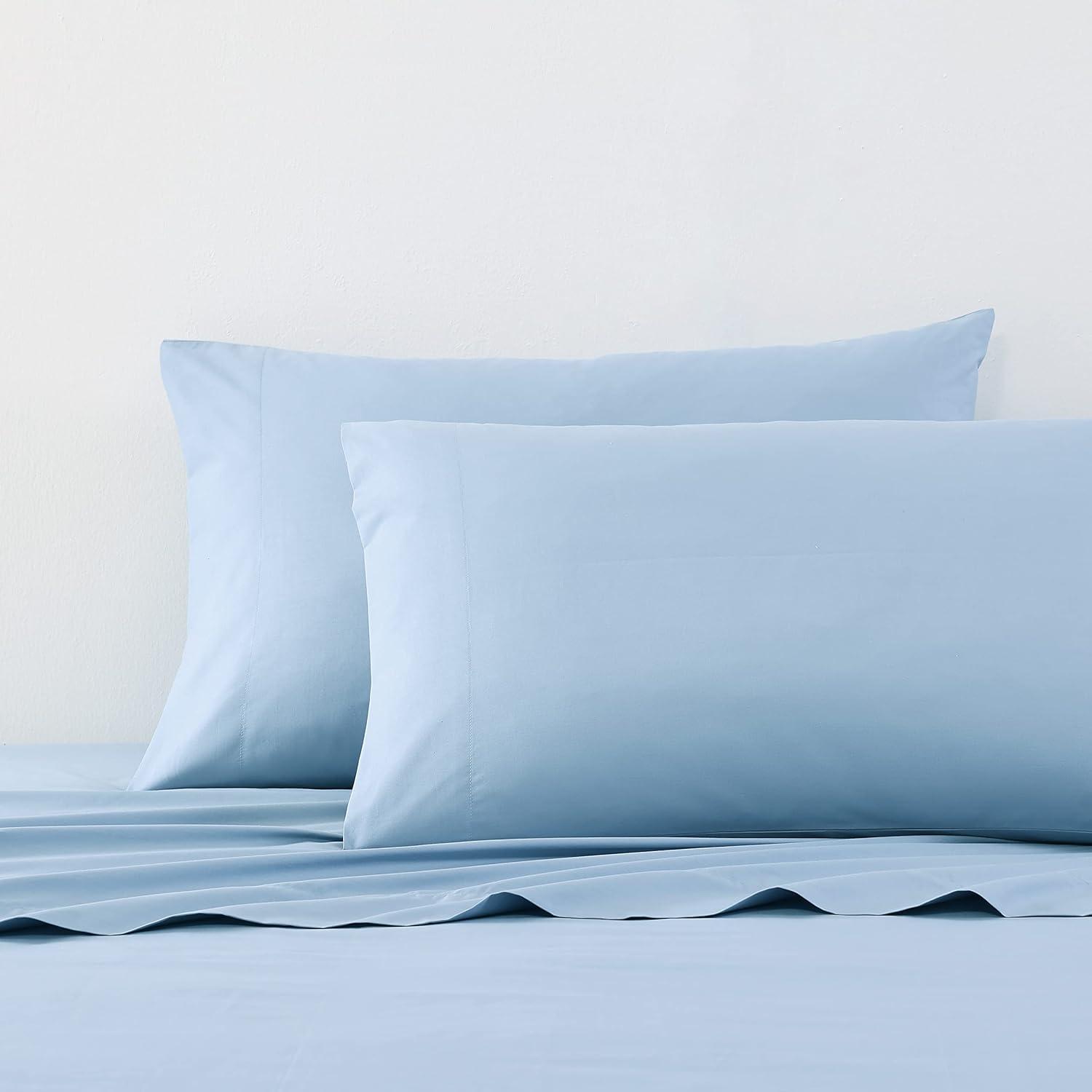 Nautica Solid Cotton Percale Sheet Sets