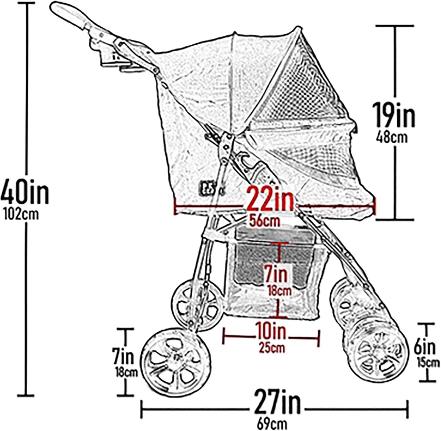 Juniper No-Zip Pet Stroller for Small Breeds